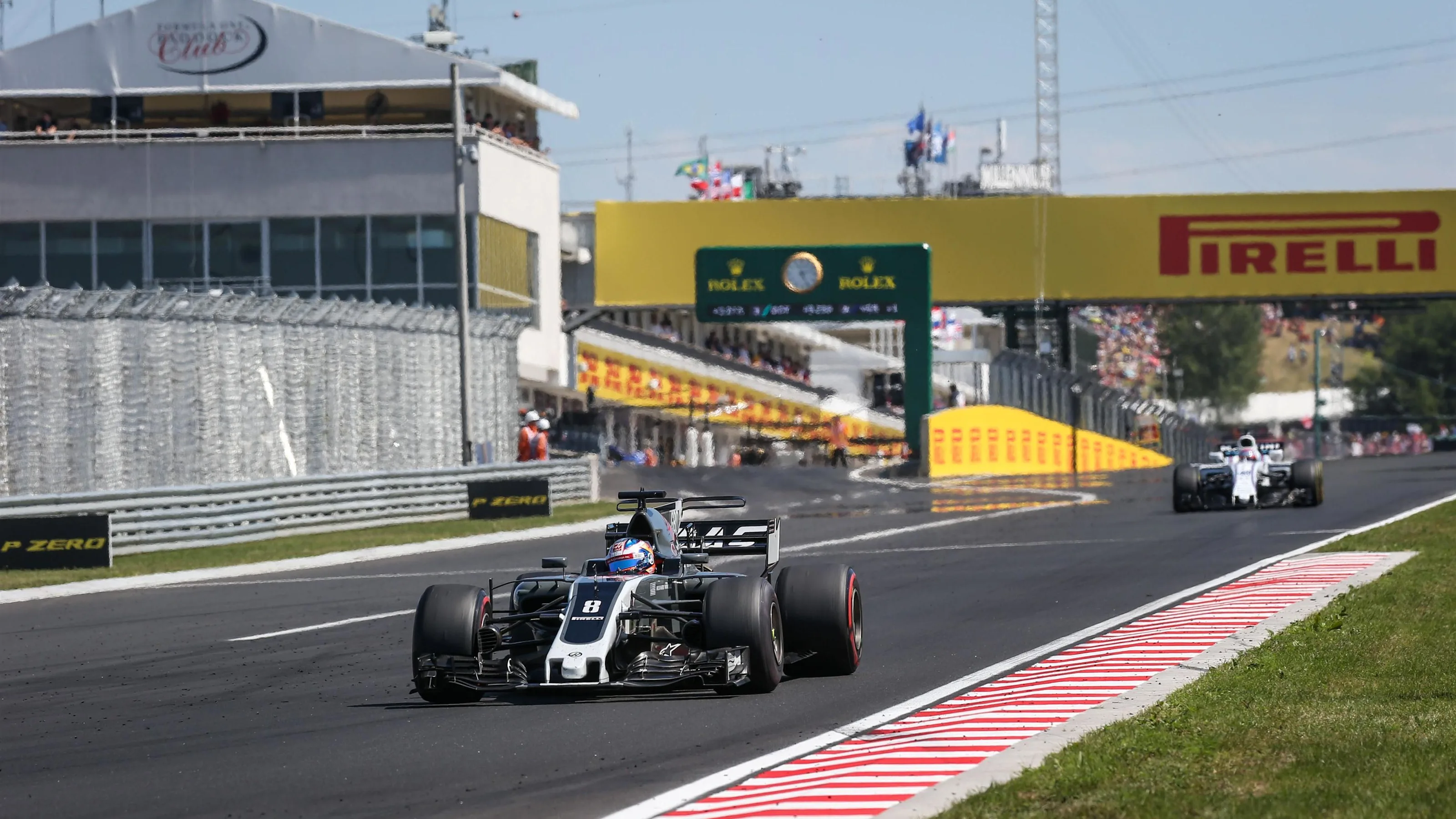 Romain Grosjean (FRA) Haas VF-17 at Formula One World Championship, Rd11, Hungarian Grand Prix,