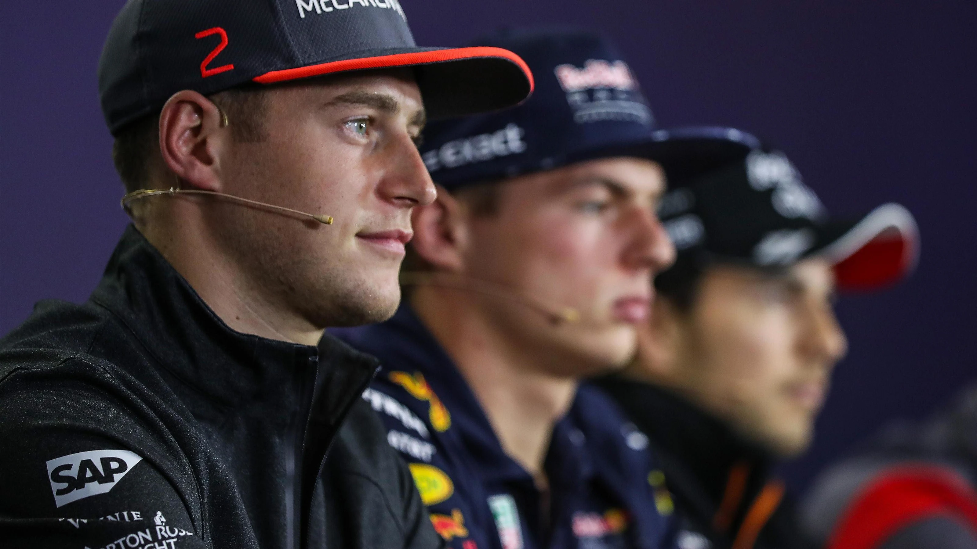 Stoffel Vandoorne (BEL) McLaren in the Press Conference at Formula One World Championship, Rd11,