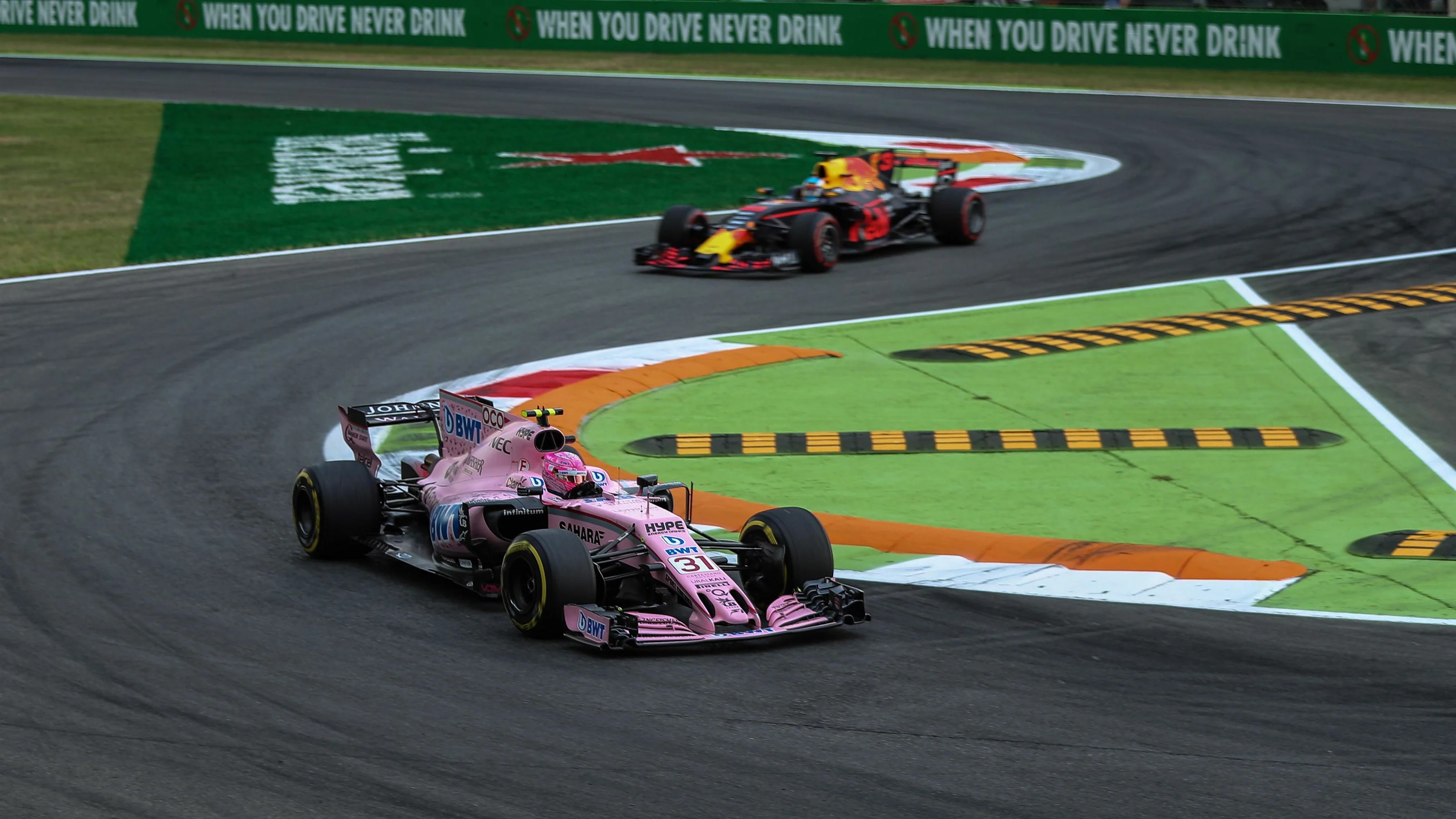 Esteban Ocon (FRA) Force India VJM10 at Formula One World Championship, Rd13, Italian Grand Prix,