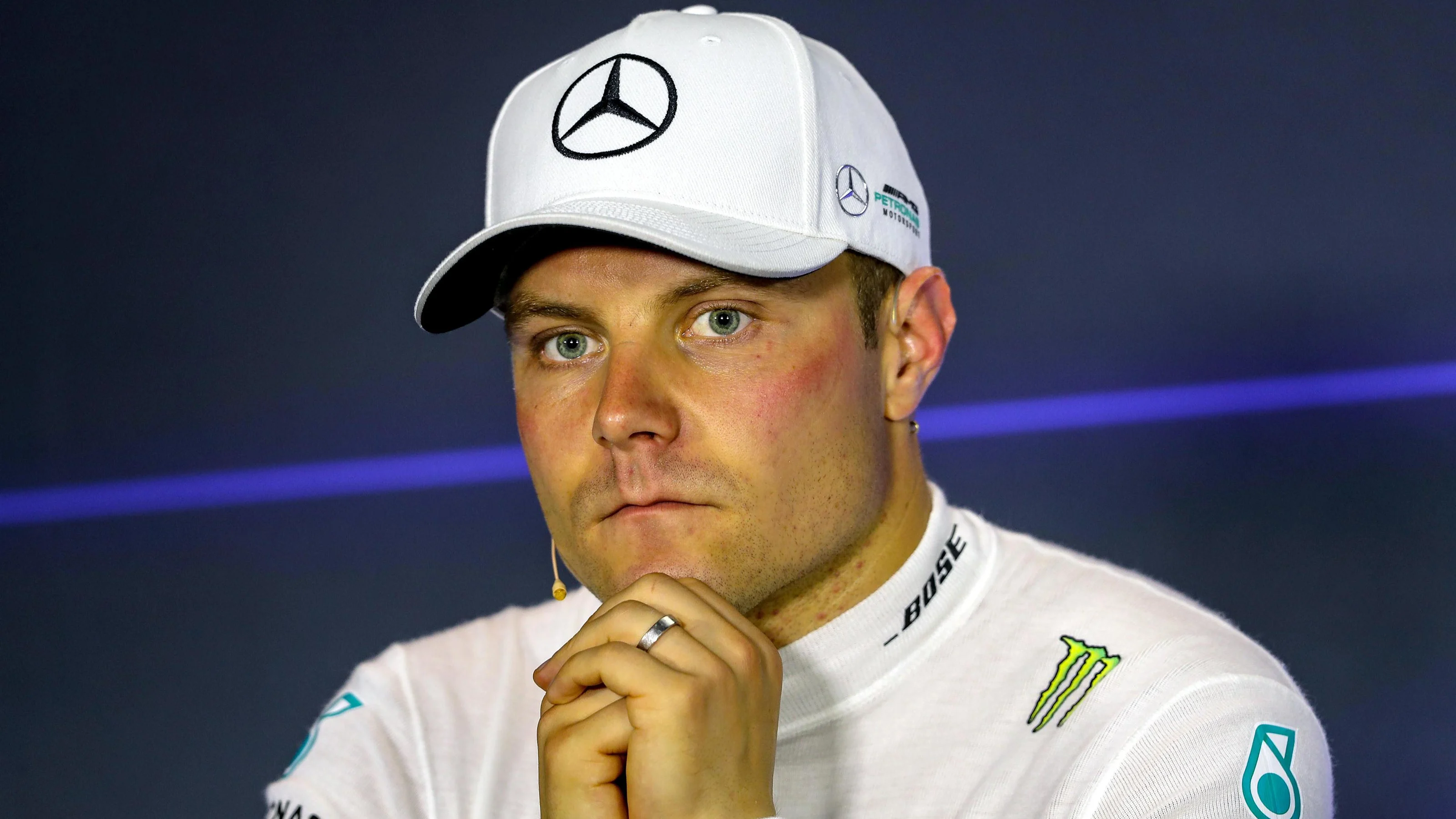 Valtteri Bottas (FIN) Mercedes AMG F1 in the Press Conference at Formula One World Championship,