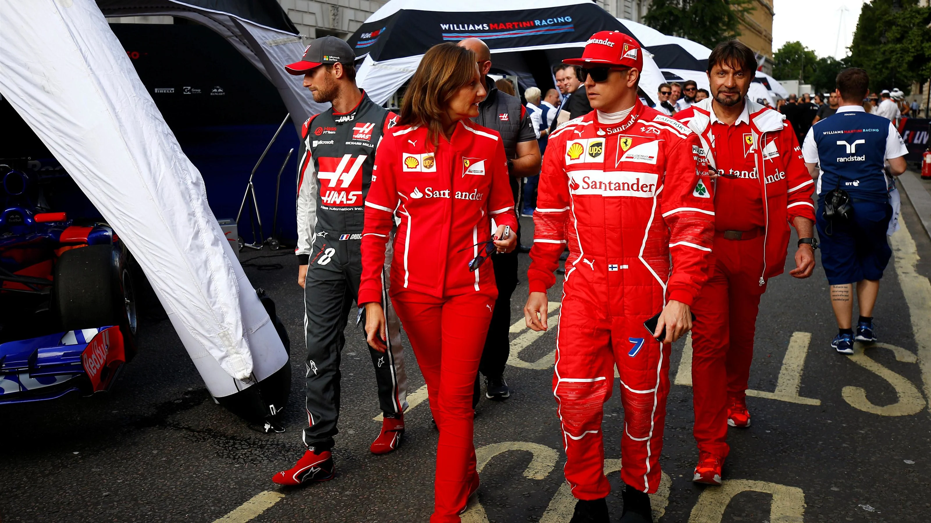 Kimi Raikkonen (FIN) Ferrari at F1 London Live, Trafalgar Square, London, England, Wednesday 12