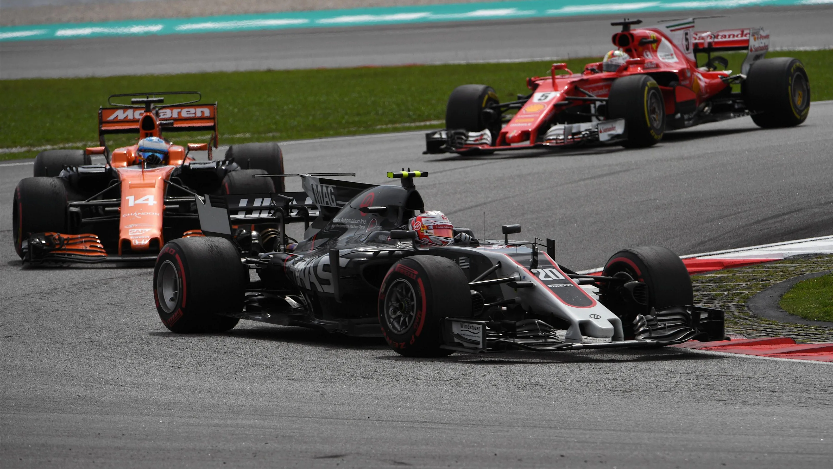 Kevin Magnussen (DEN) Haas VF-17 at Formula One World Championship, Rd15, Malaysian Grand Prix,