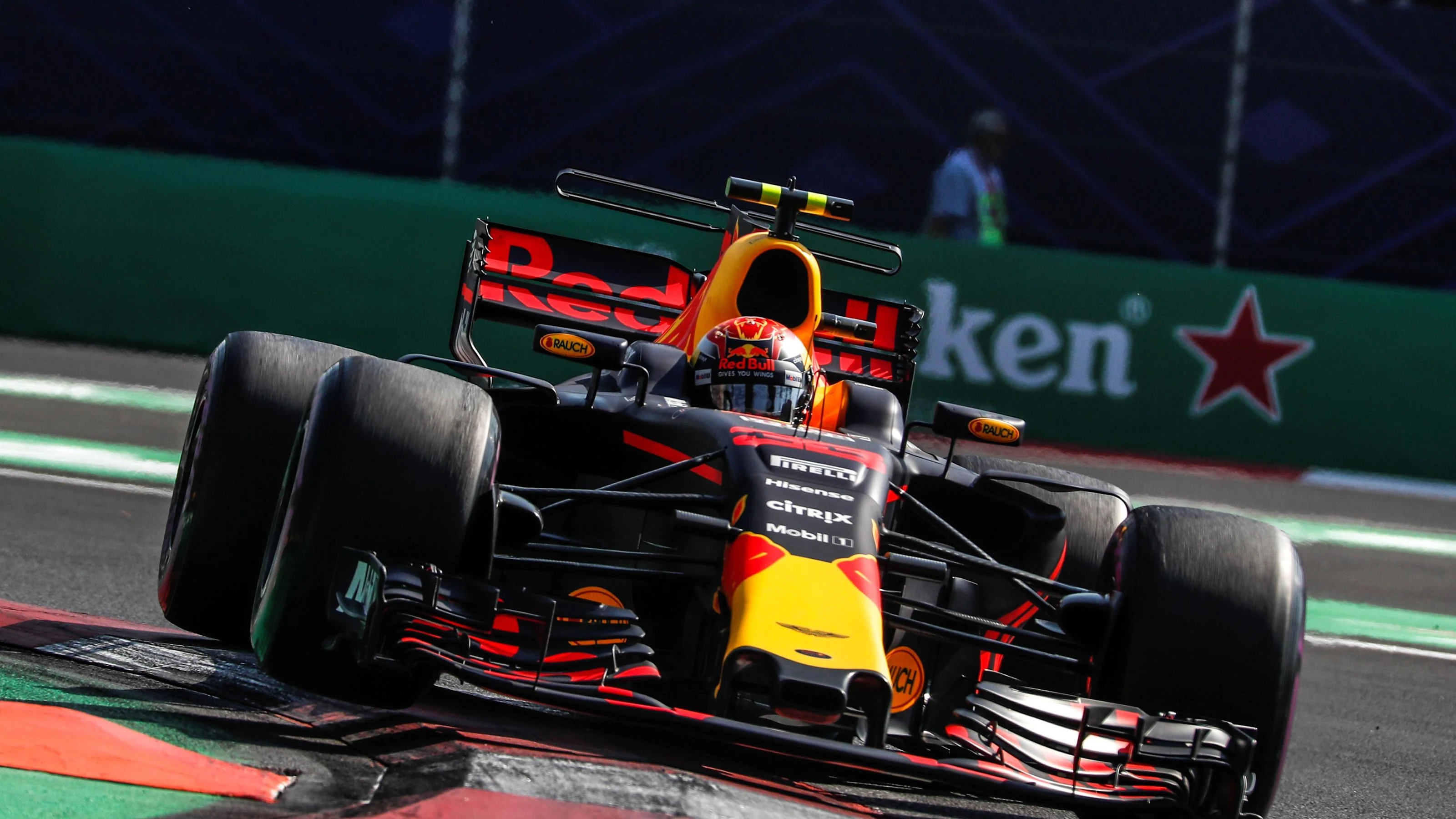 Max Verstappen (NED) Red Bull Racing RB13 at Formula One World Championship, Rd18, Mexican Grand