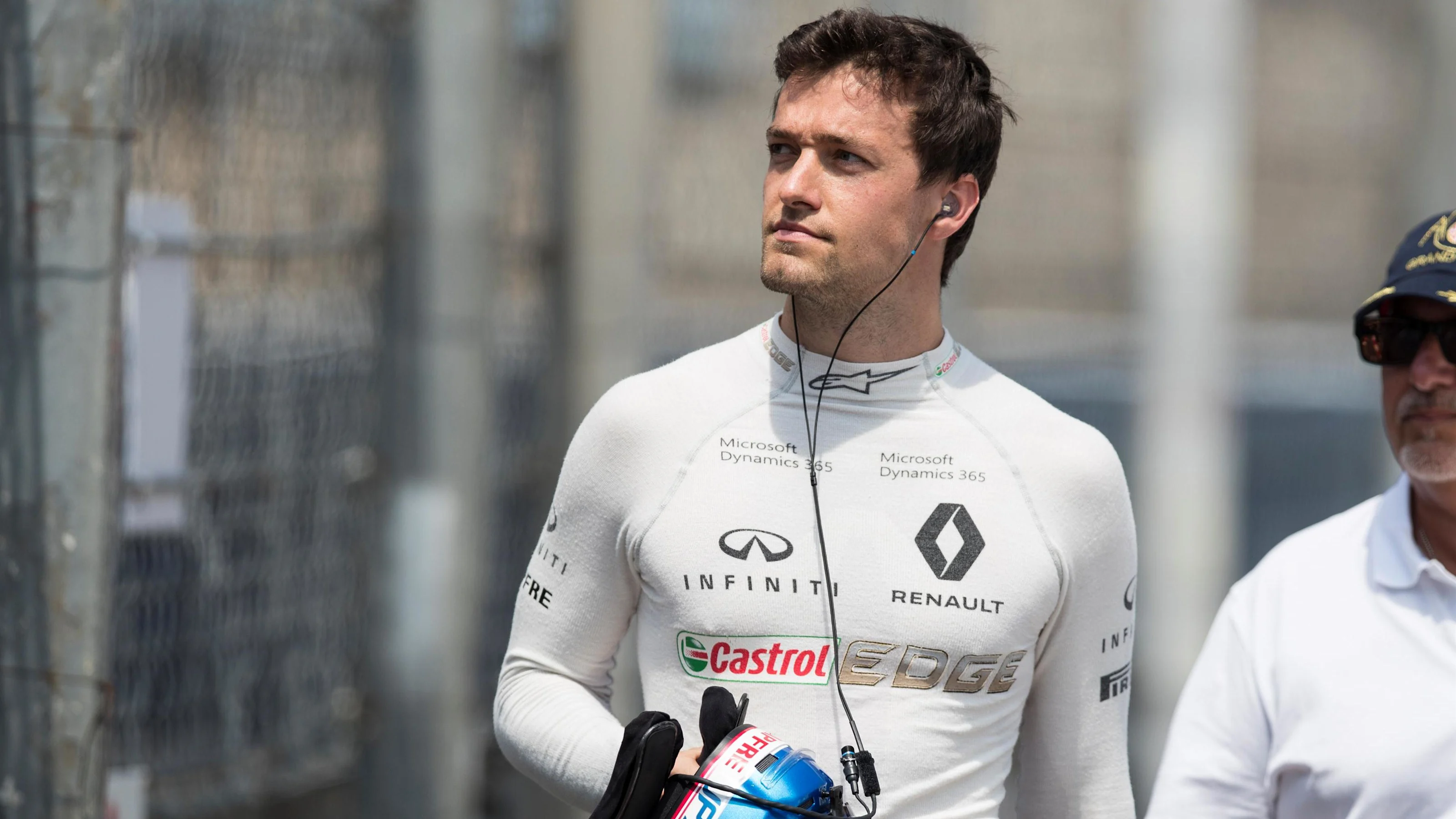 Jolyon Palmer (GBR) Renault Sport F1 Team walks in during FP2 at Formula One World Championship,