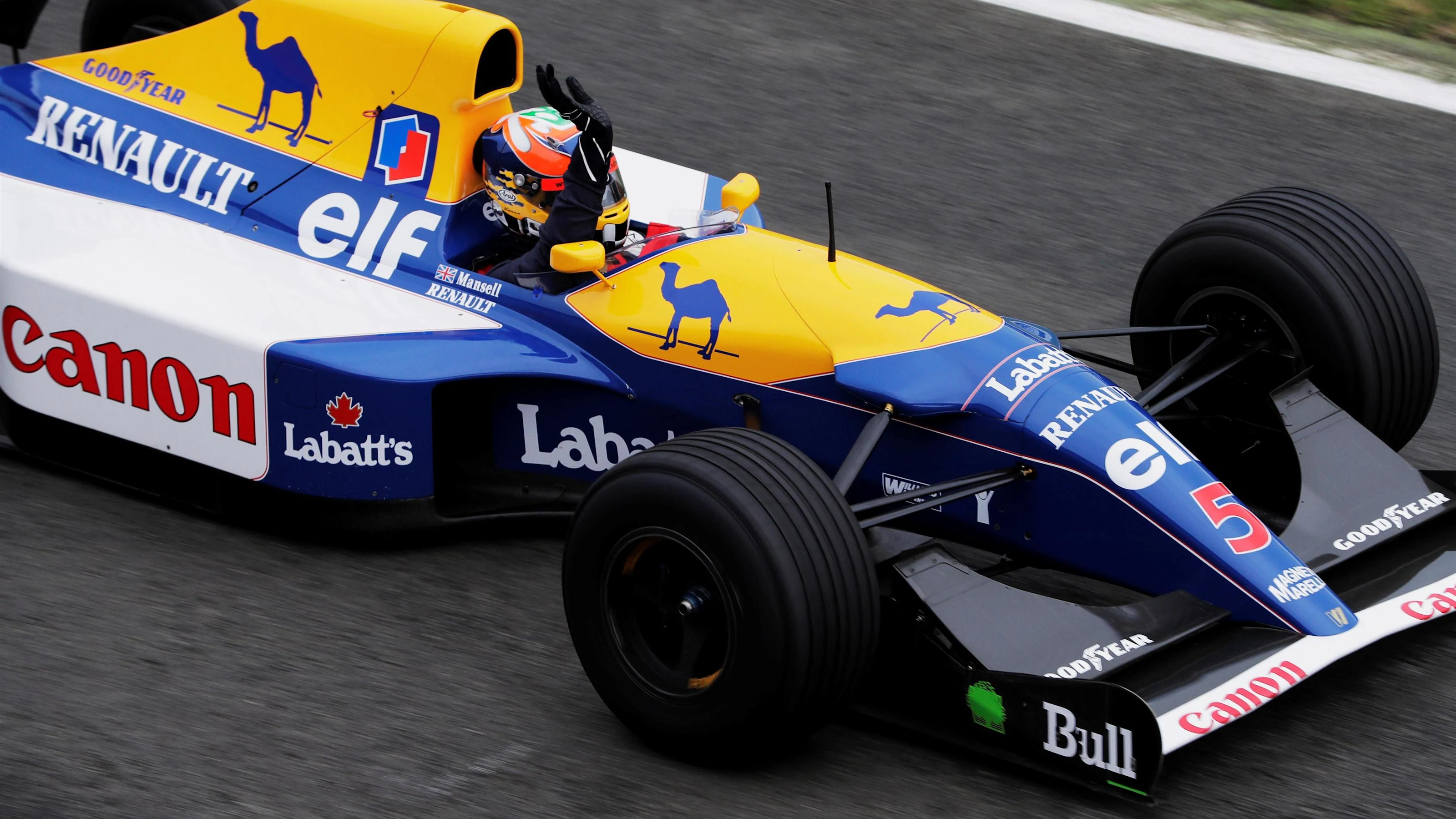 Karun Chandhok (IND) in the Williams Renault FW14B at Williams British Grand Prix Preview Day,