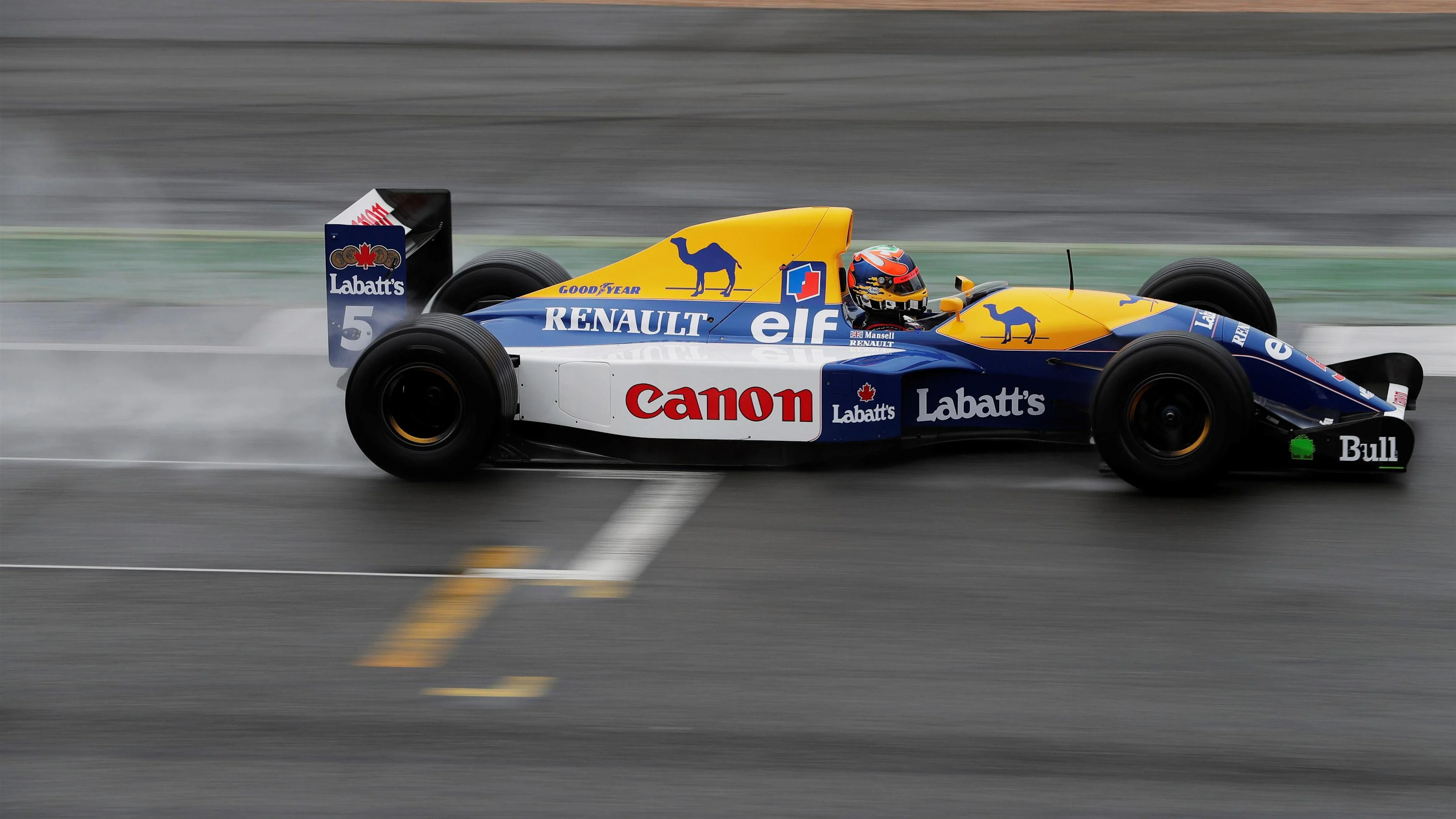 Karun Chandhok (IND) in the Williams Renault FW14B at Williams British Grand Prix Preview Day,
