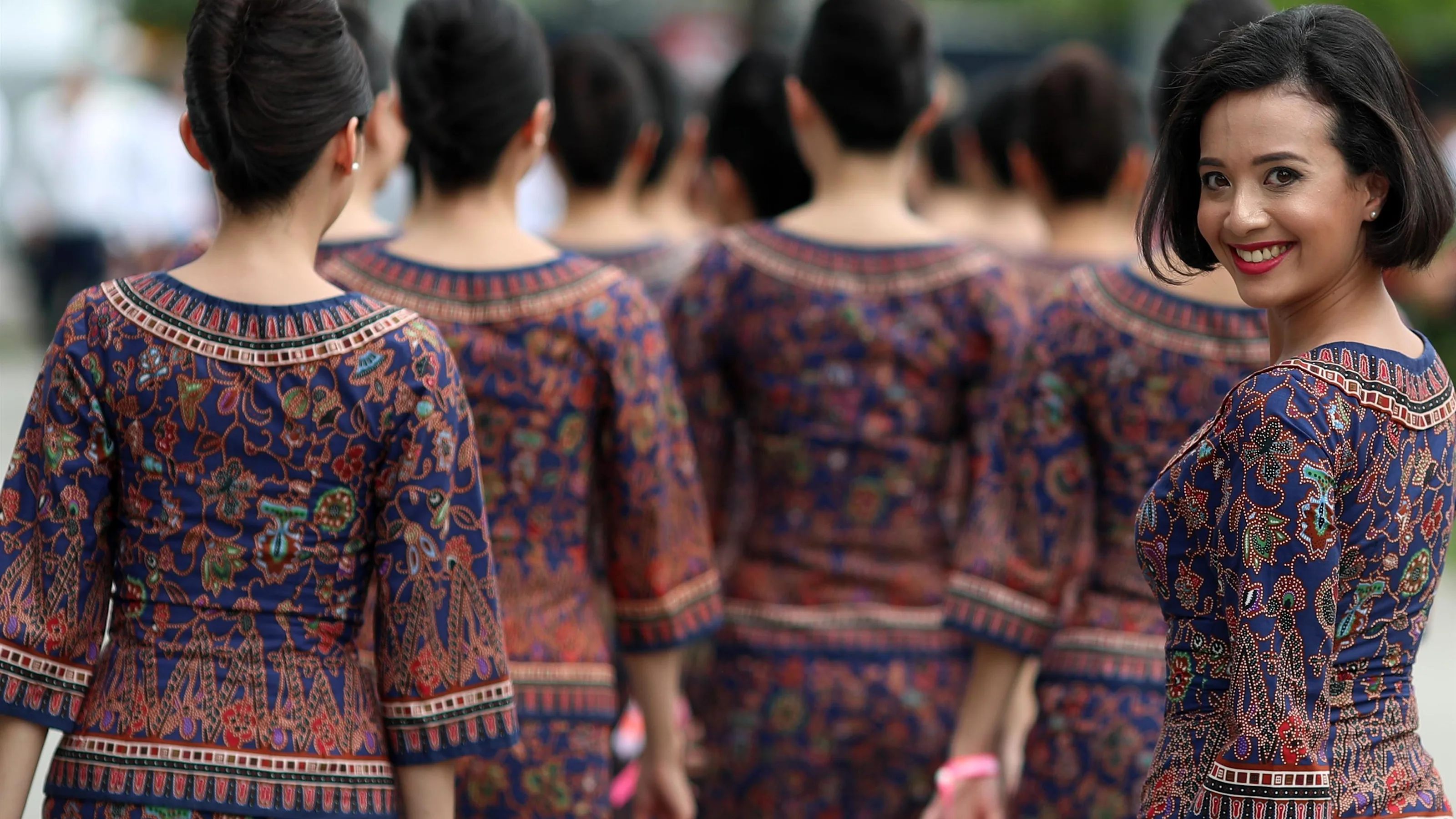 Grid girls at Formula One World Championship, Rd14, Singapore Grand Prix, Qualifying, Marina Bay