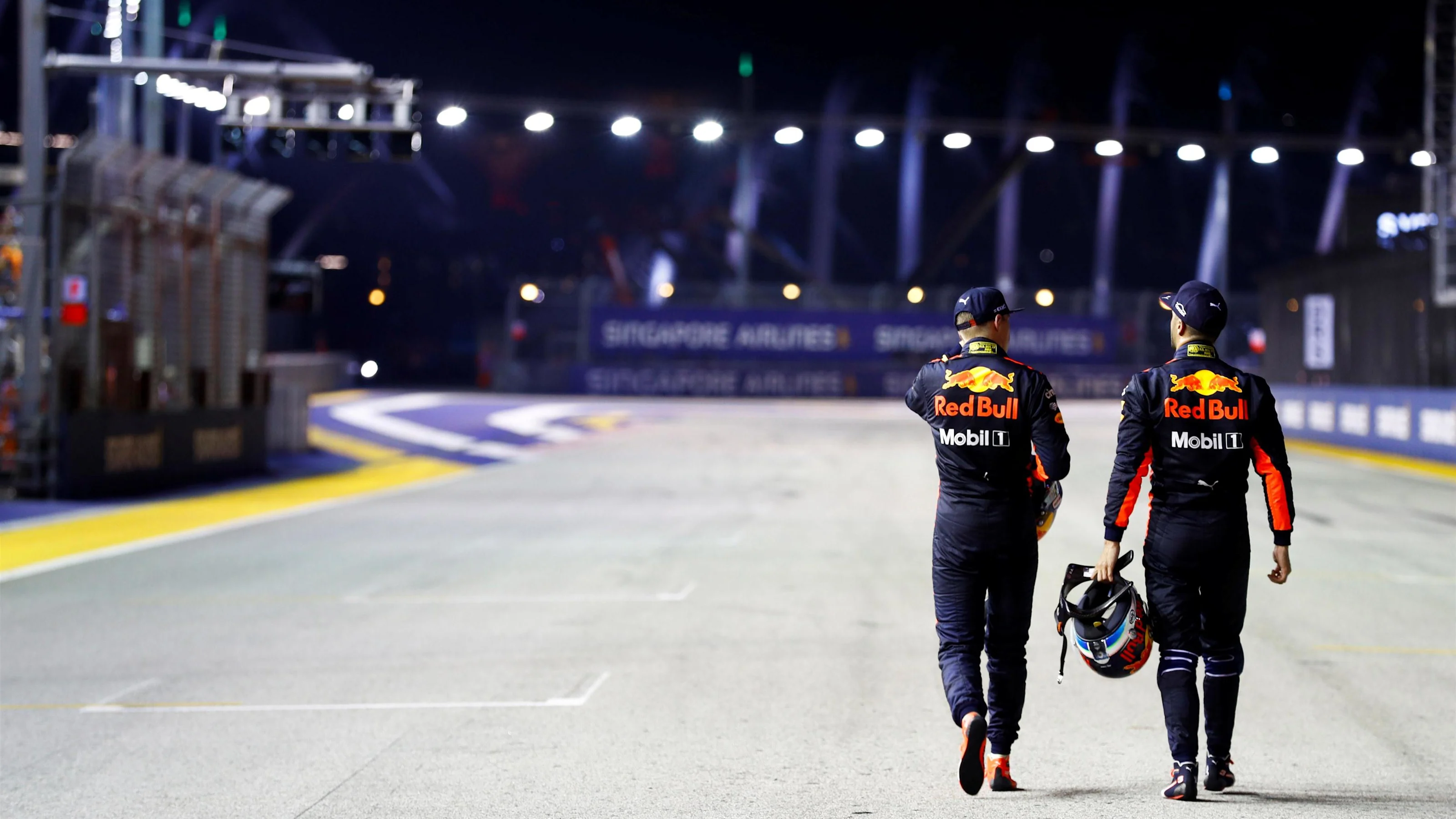 Max Verstappen (NED) Red Bull Racing and Daniel Ricciardo (AUS) Red Bull Racing in parc ferme at