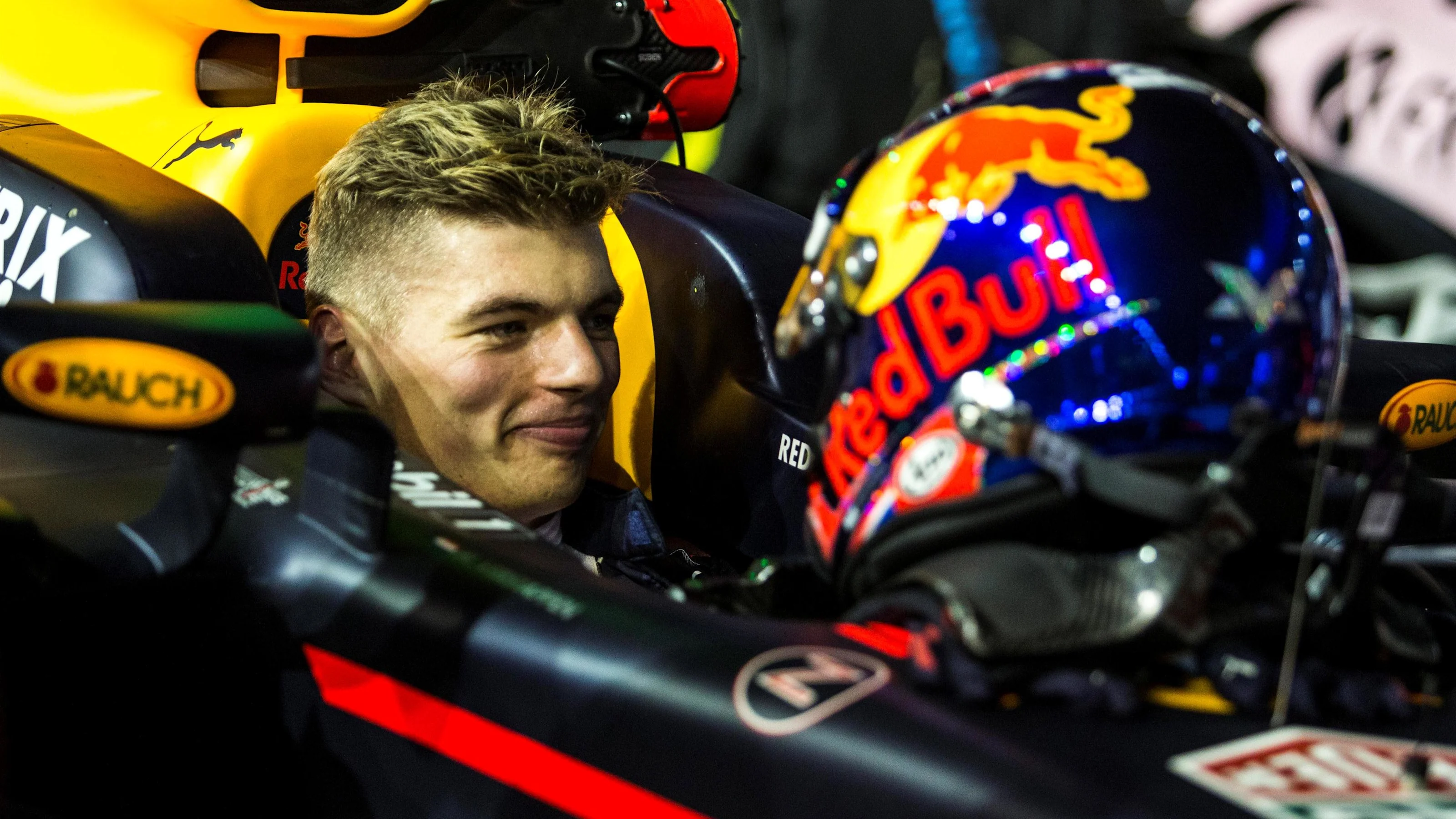 Max Verstappen (NED) Red Bull Racing on the grid at Formula One World Championship, Rd14, Singapore