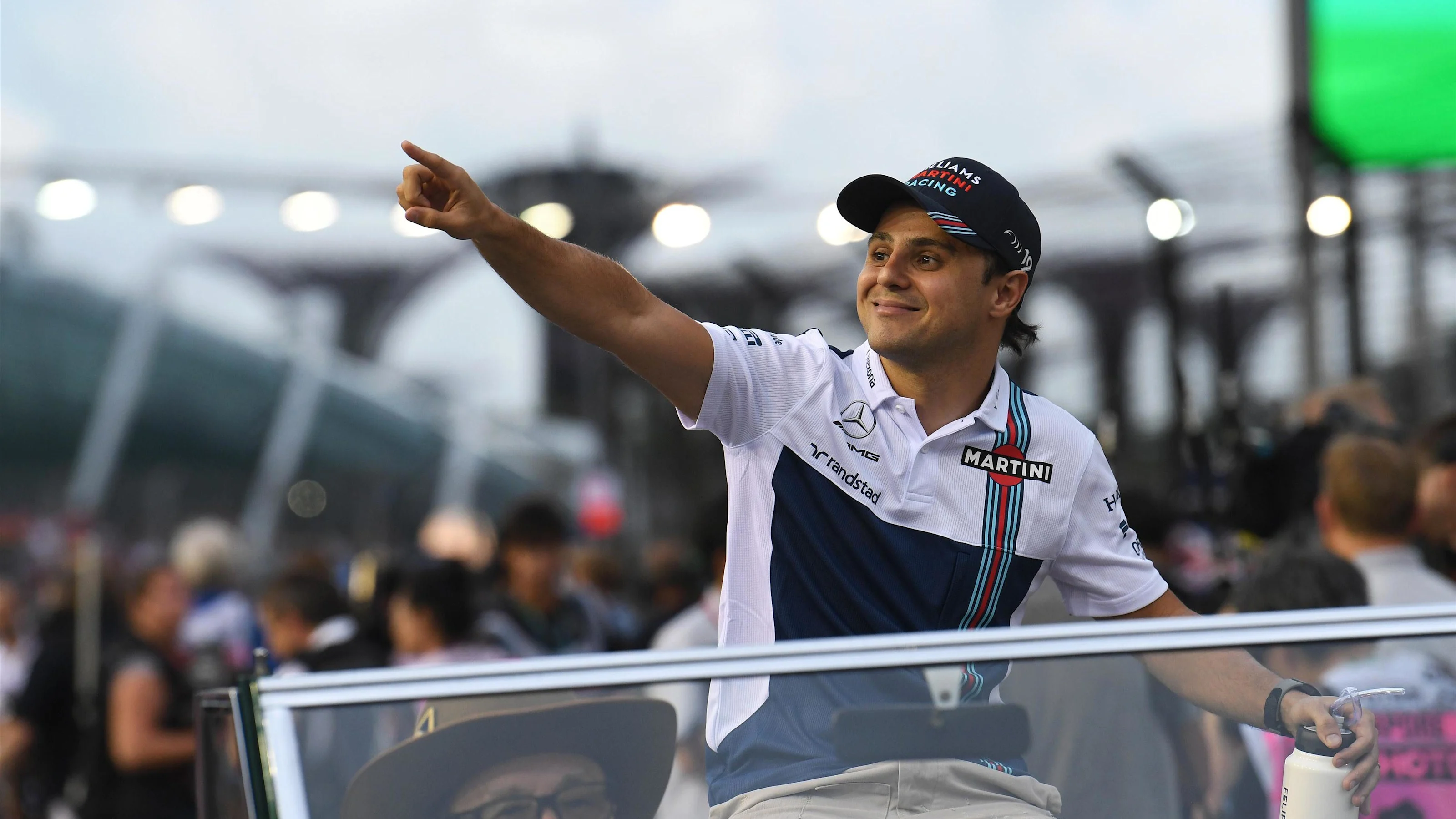 Felipe Massa (BRA) Williams on the drivers parade at Formula One World Championship, Rd14,