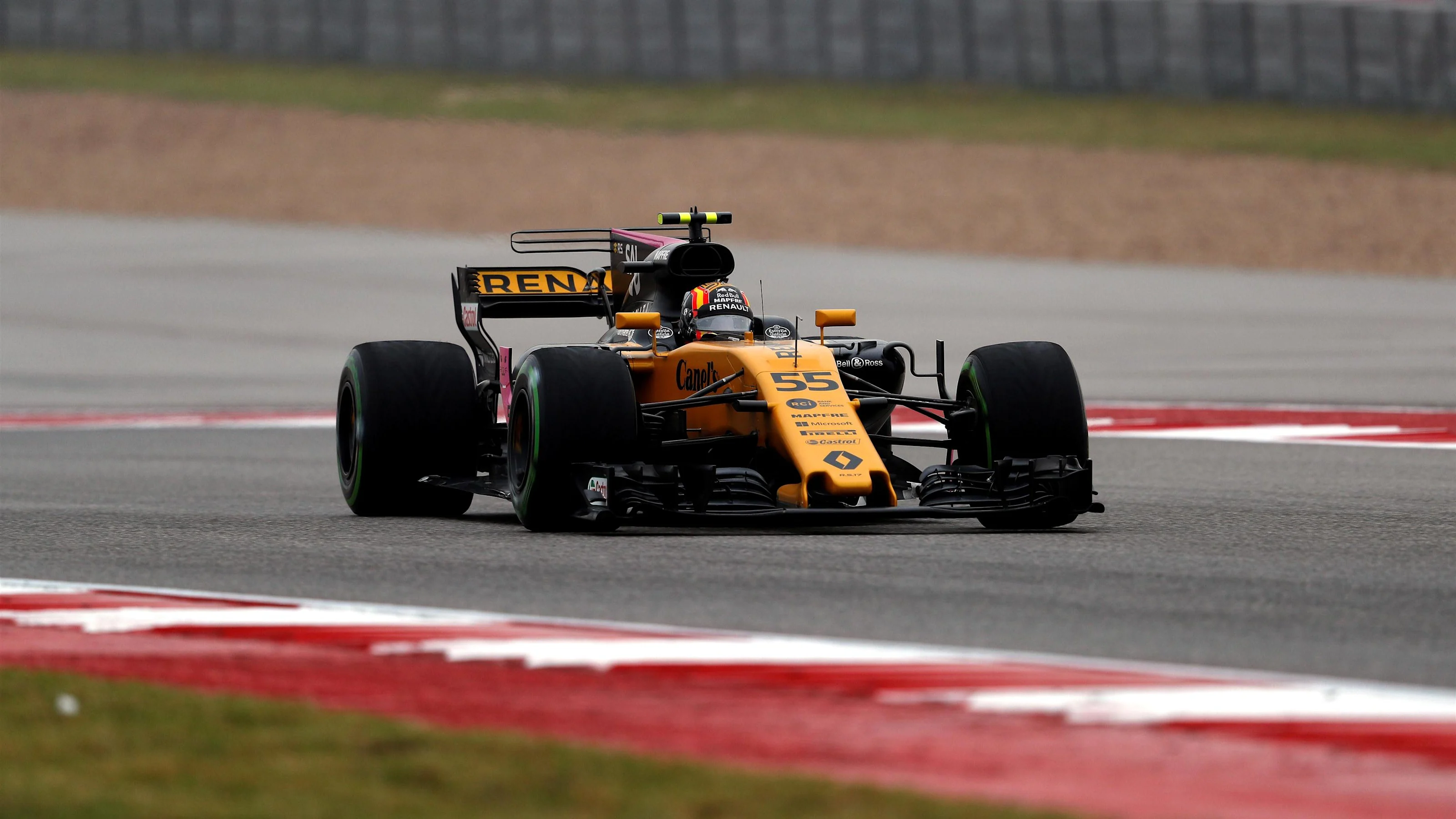 Carlos Sainz jr (ESP) Renault Sport F1 Team RS17 at Formula One World Championship, Rd17, United