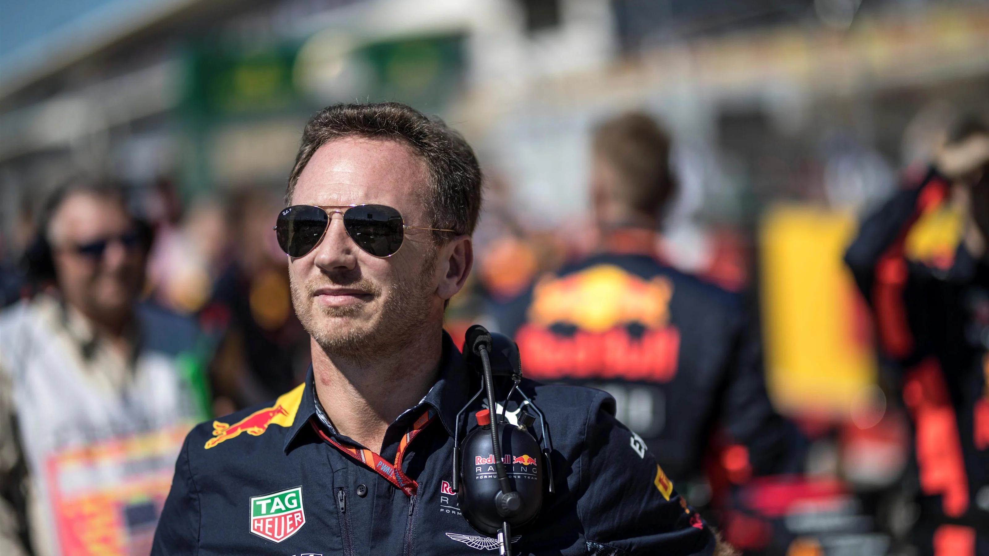 Christian Horner (GBR) Red Bull Racing Team Principal on the grid at Formula One World
