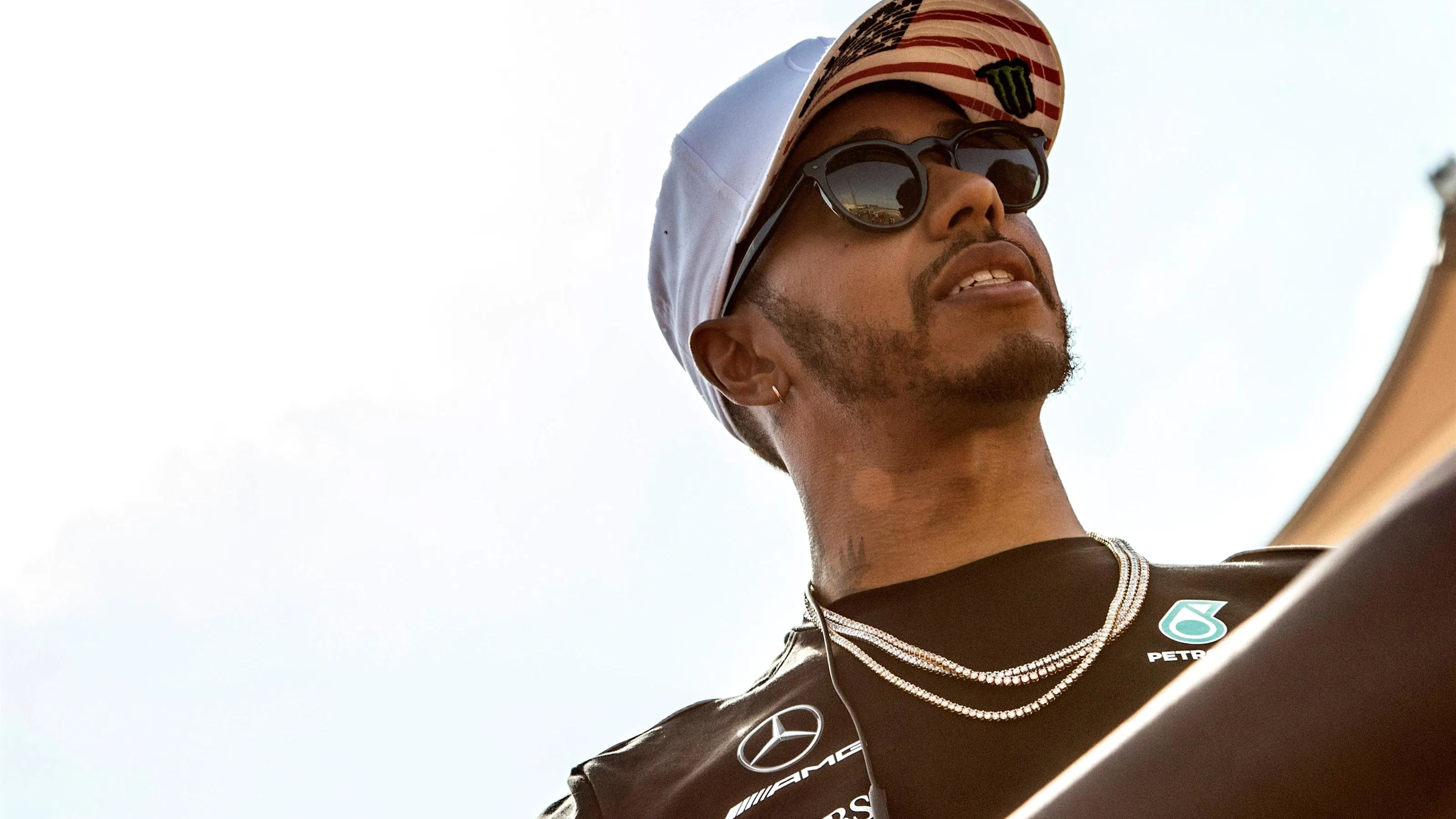 Lewis Hamilton (GBR) Mercedes AMG F1 on the drivers parade at Formula One World Championship, Rd17,