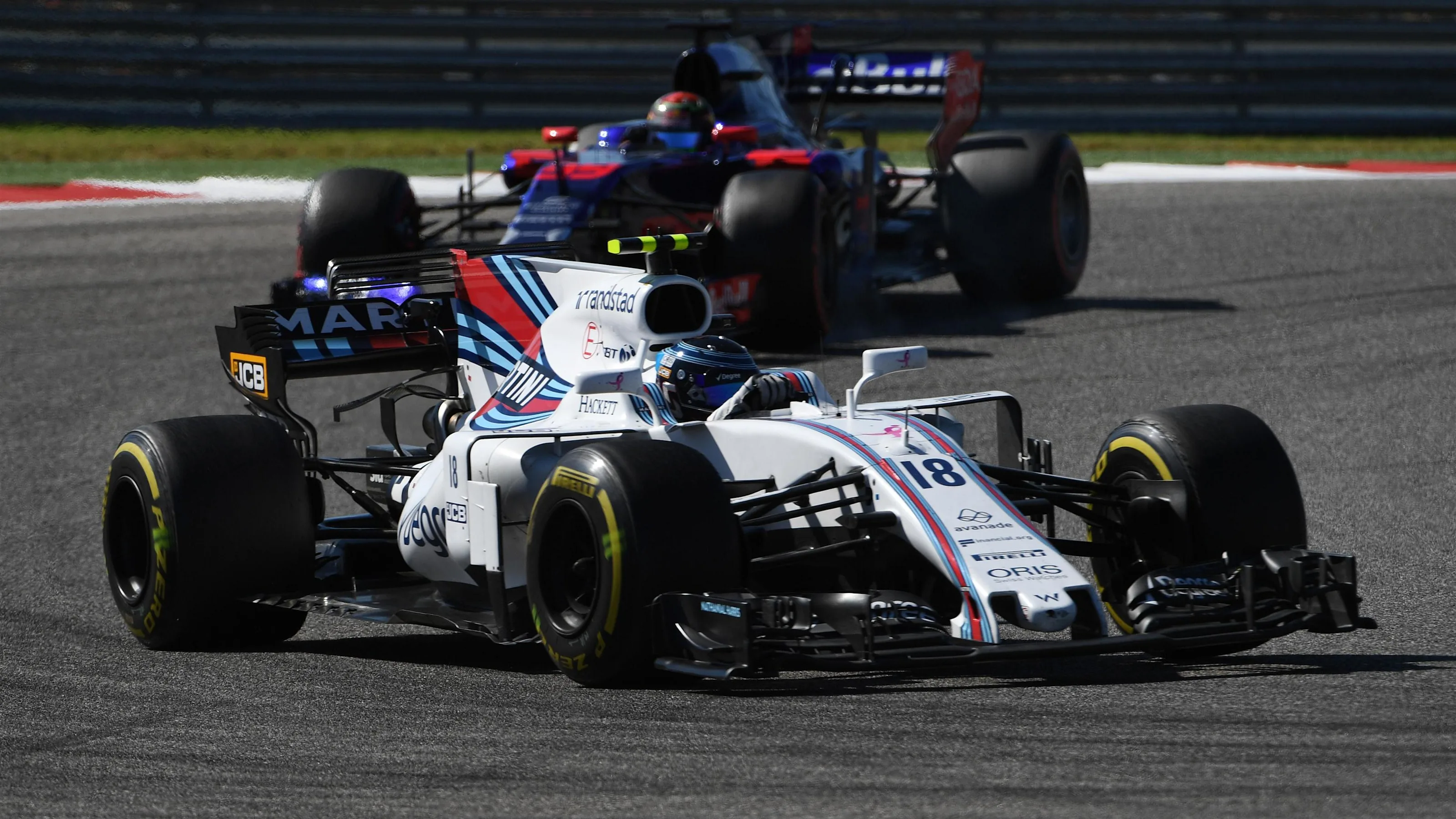 Lance Stroll (CDN) Williams FW40 at Formula One World Championship, Rd17, United States Grand Prix,