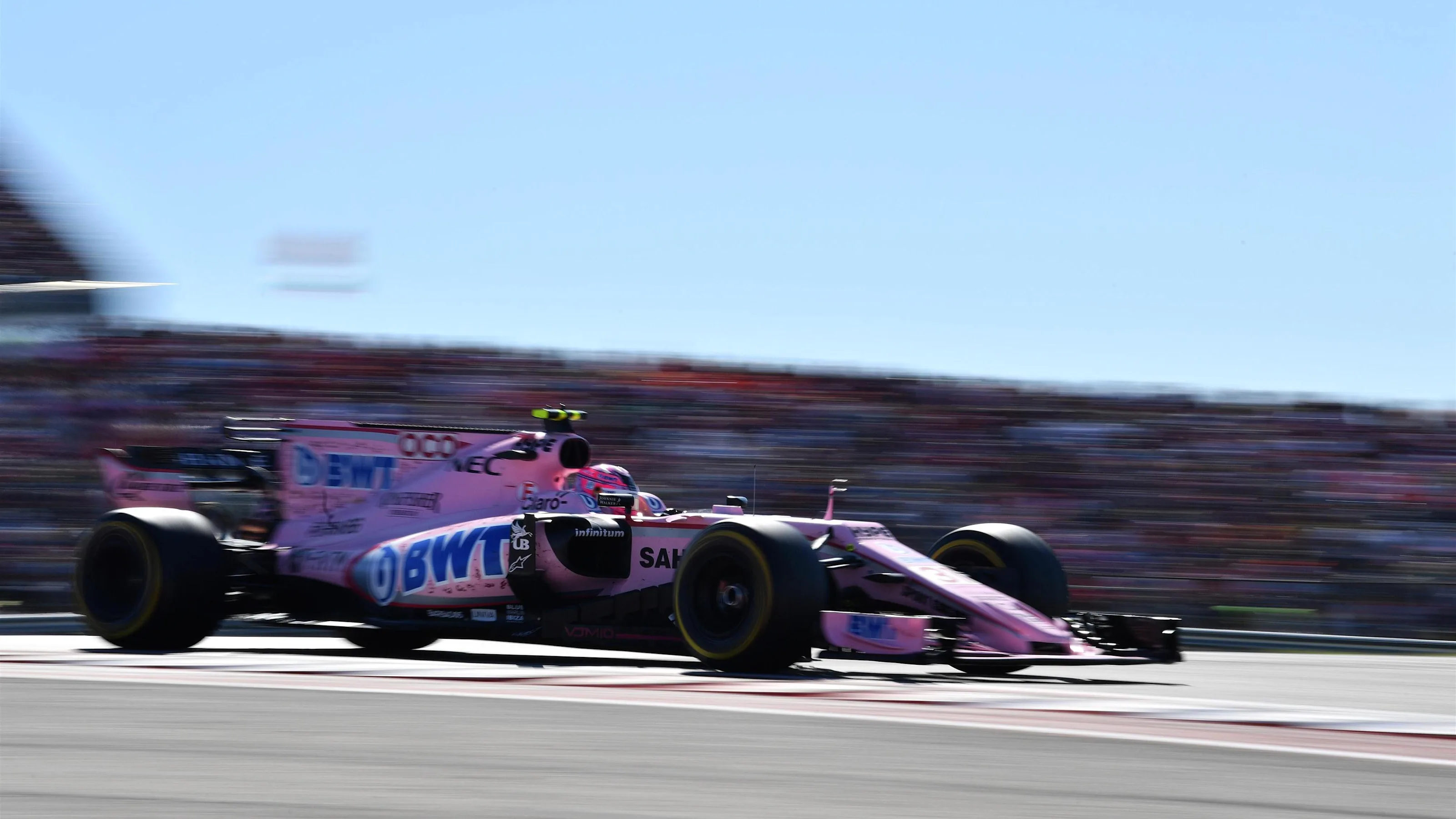 Esteban Ocon (FRA) Force India VJM10 at Formula One World Championship, Rd17, United States Grand