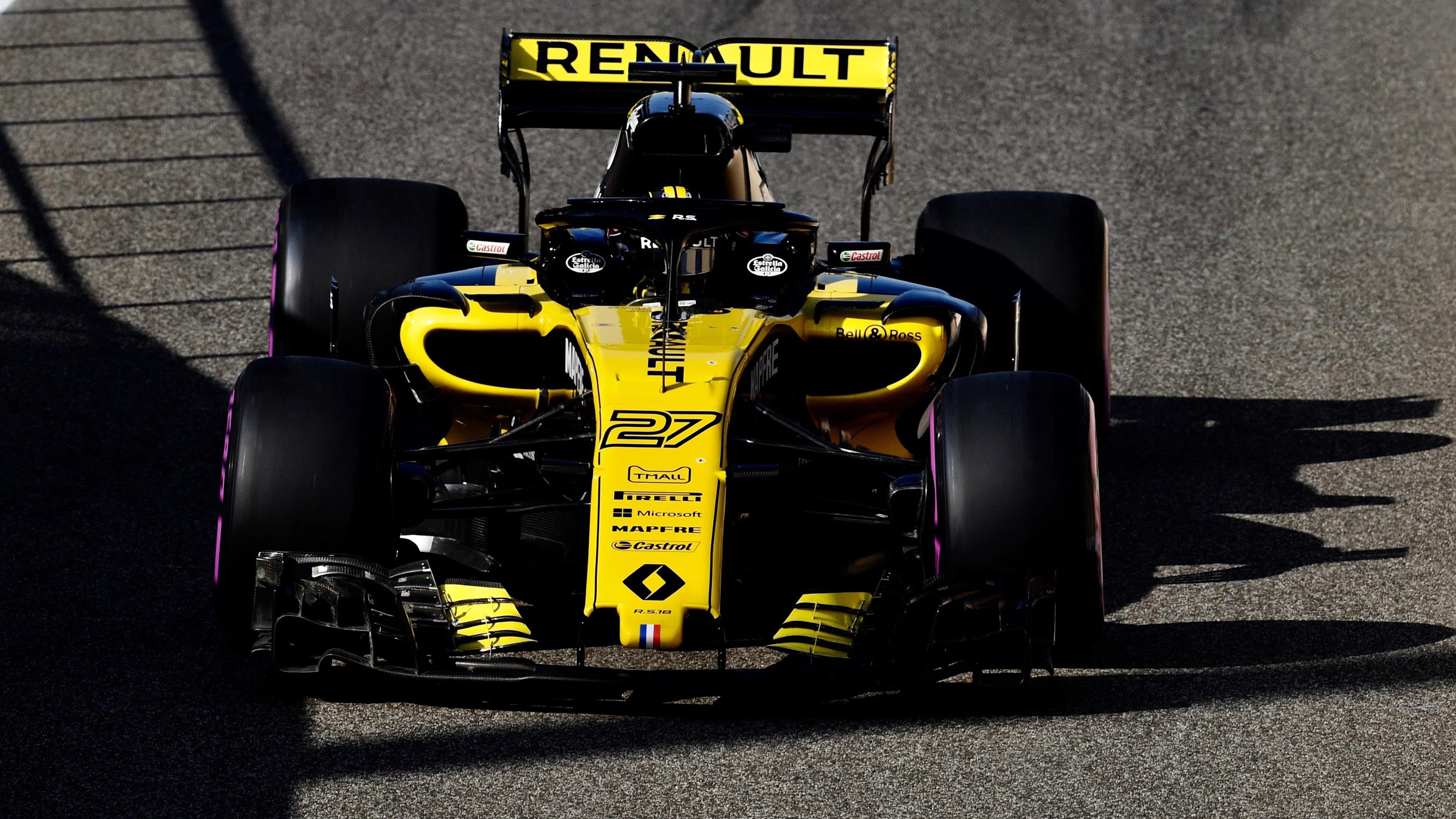 Nico Hulkenberg, Renault Sport F1 Team R.S. 18 at Formula One Testing, Day One, Yas Marina Circuit,