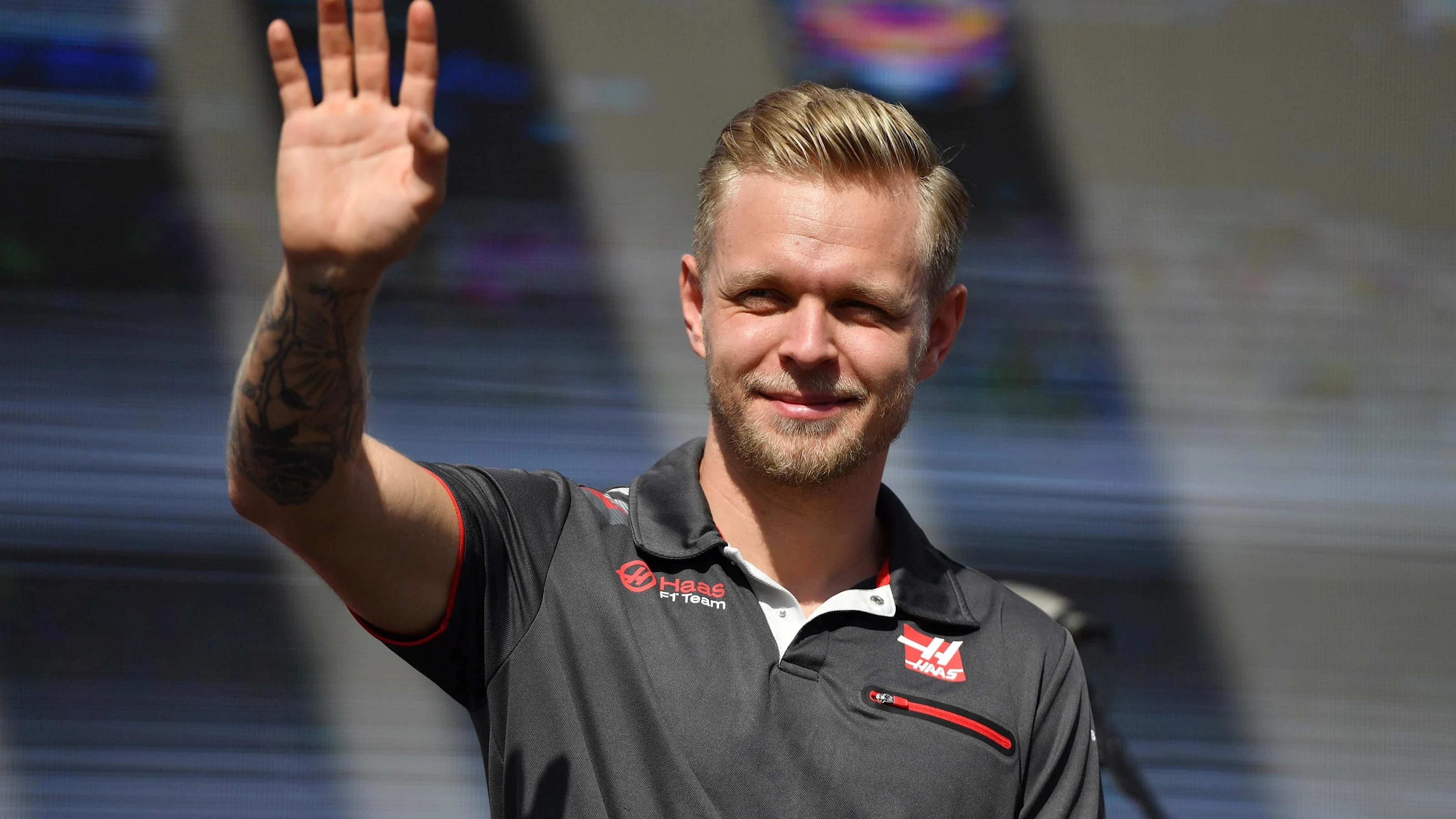 Kevin Magnussen, Haas F1 Team on stage at Formula One World Championship, Rd21, Abu Dhabi Grand