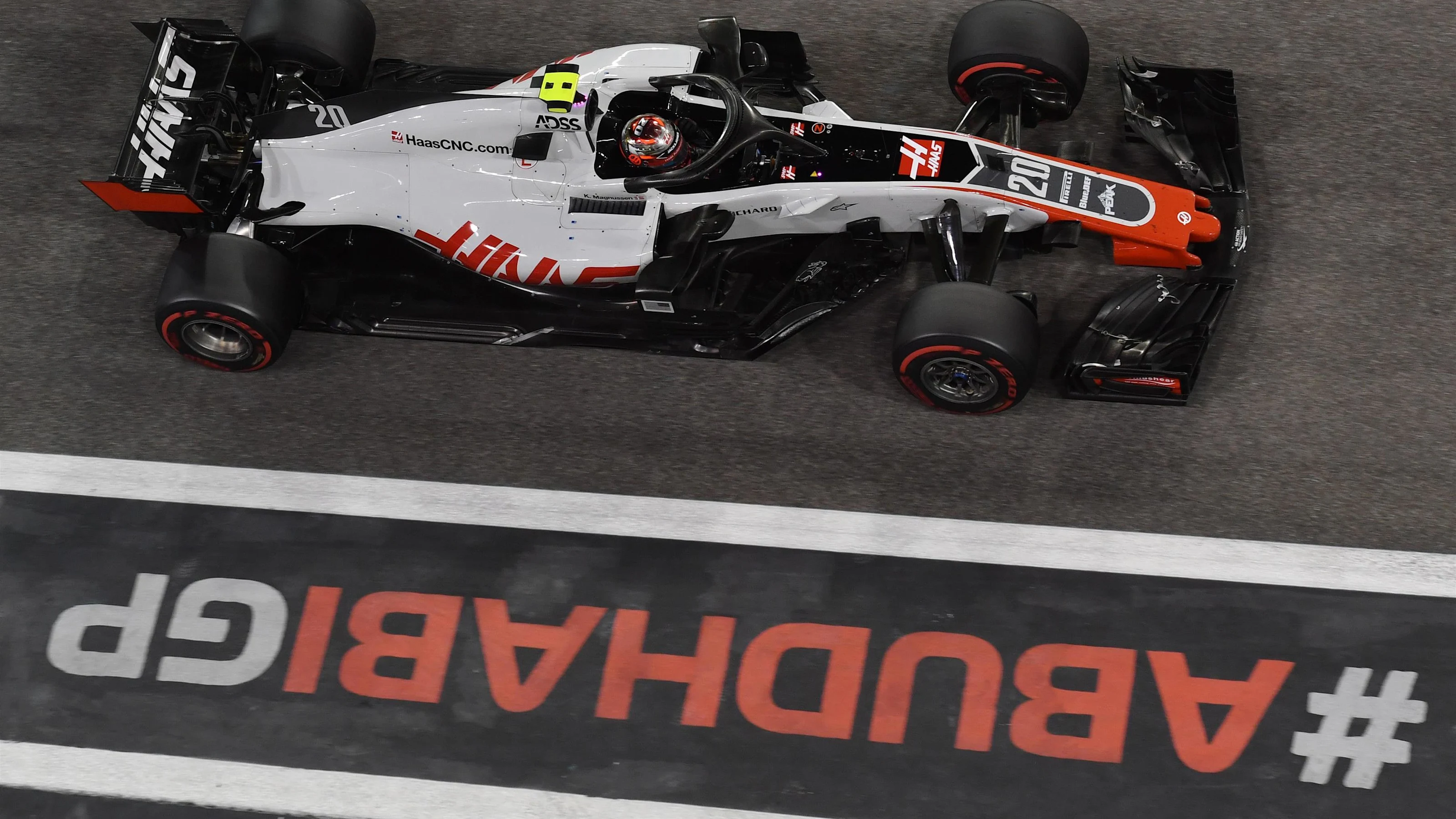 Kevin Magnussen, Haas F1 Team VF-18 at Formula One World Championship, Rd21, Abu Dhabi Grand Prix,