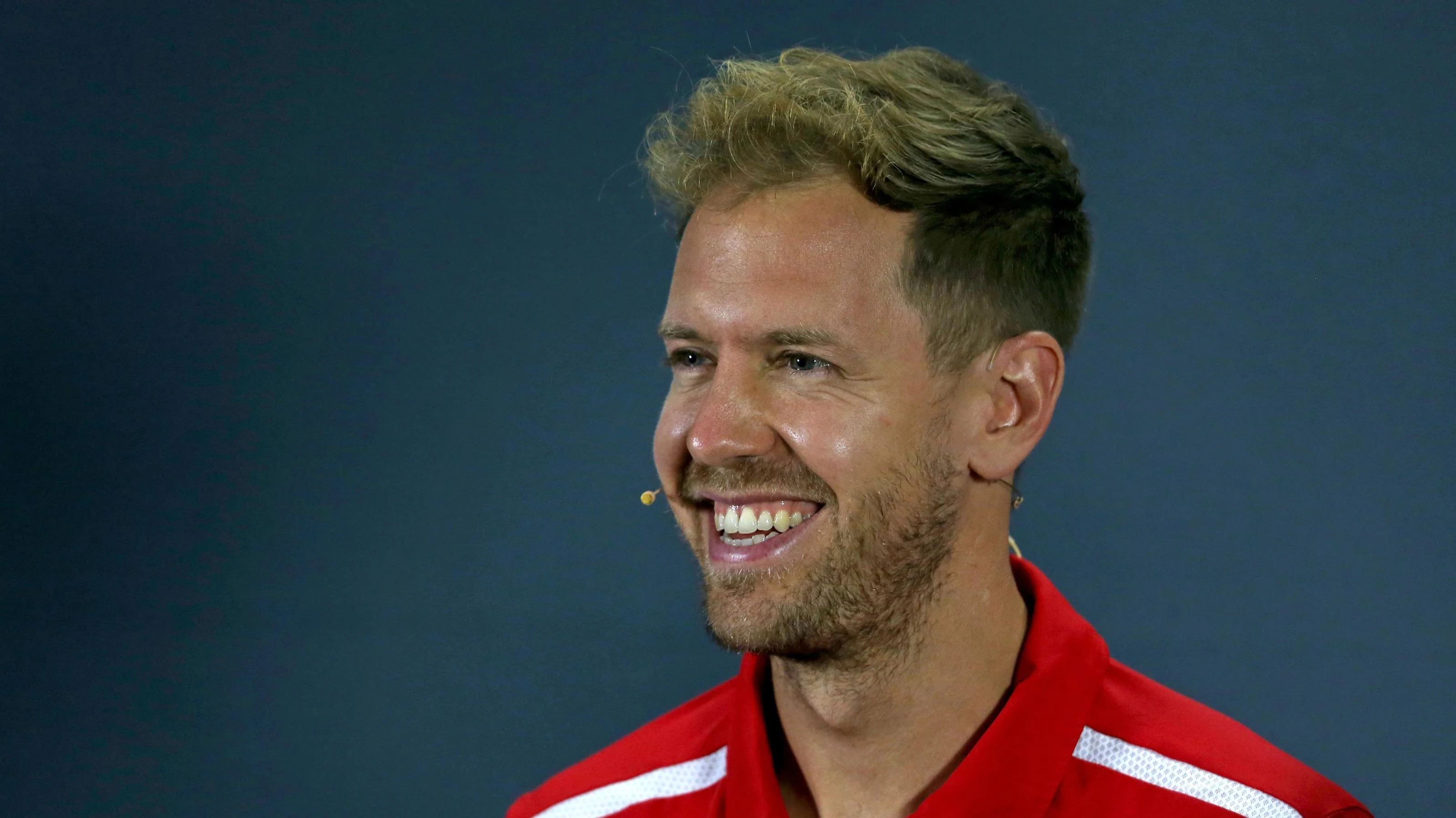 Sebastian Vettel, Ferrari in the press conference at Formula One World Championship, Rd21, Abu