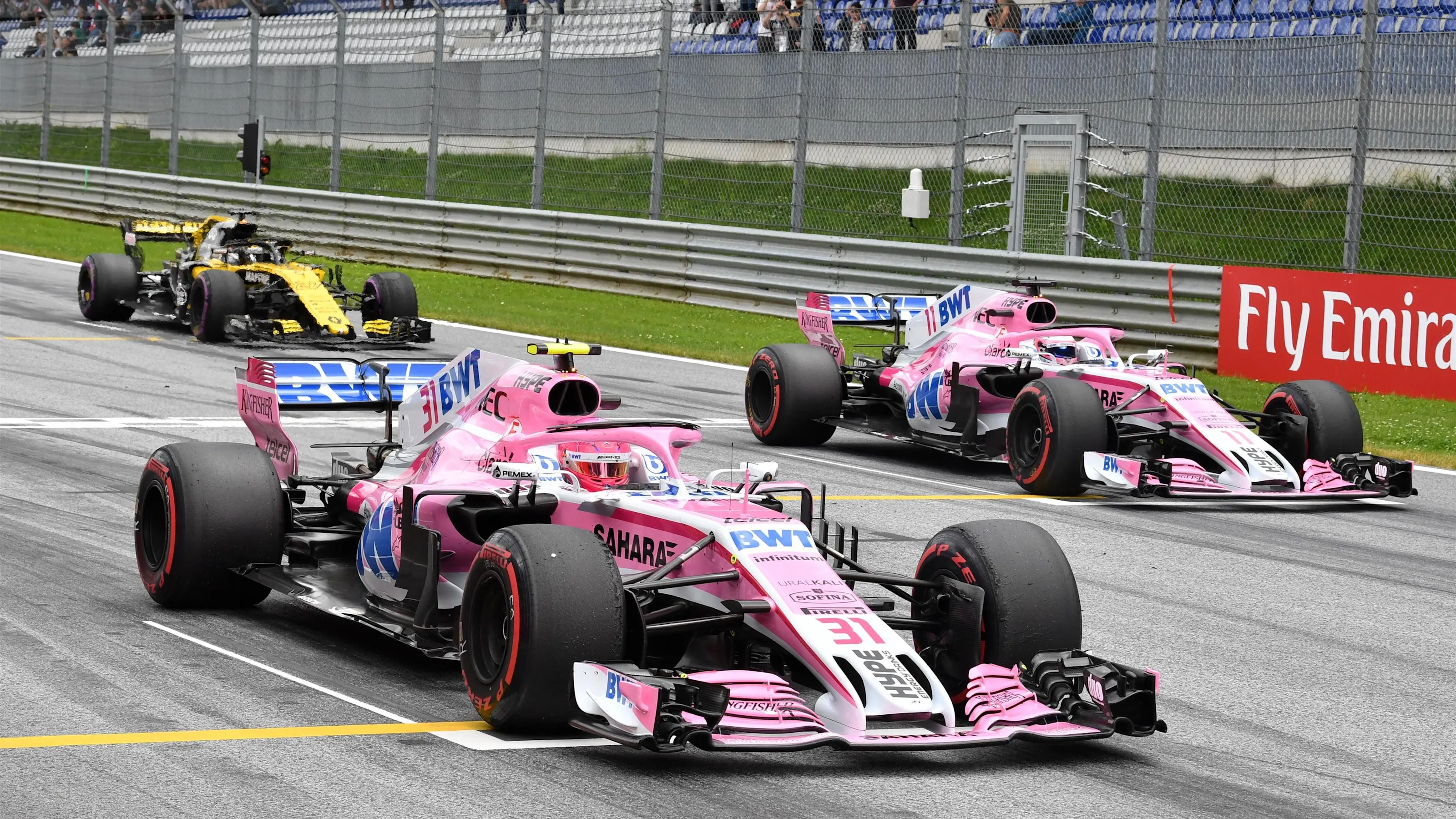 Esteban Ocon (FRA) Force India VJM11 at Formula One World Championship, Rd9, Austrian Grand Prix,