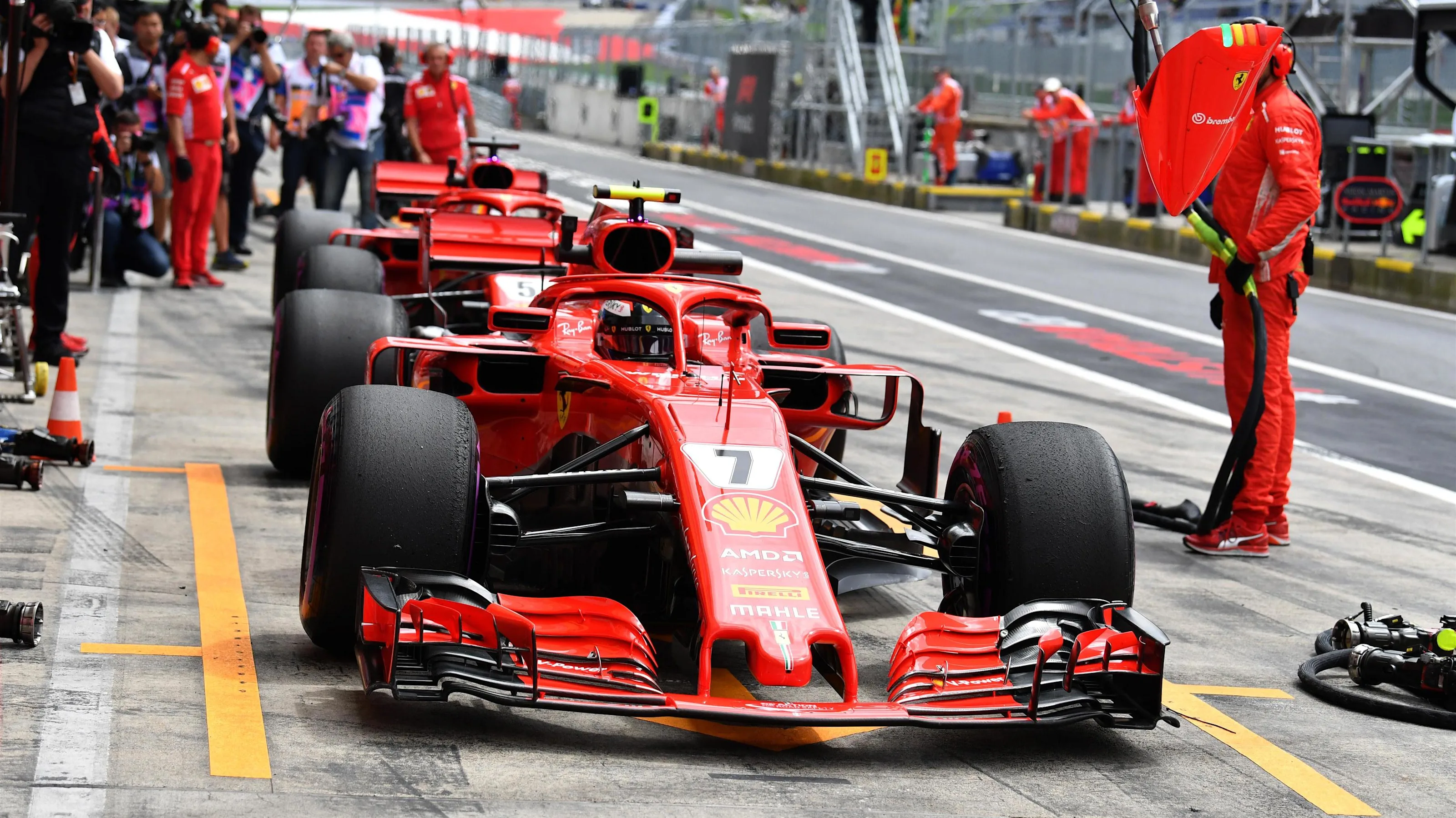 Kimi Raikkonen (FIN) Ferrari SF-71H at Formula One World Championship, Rd9, Austrian Grand Prix,