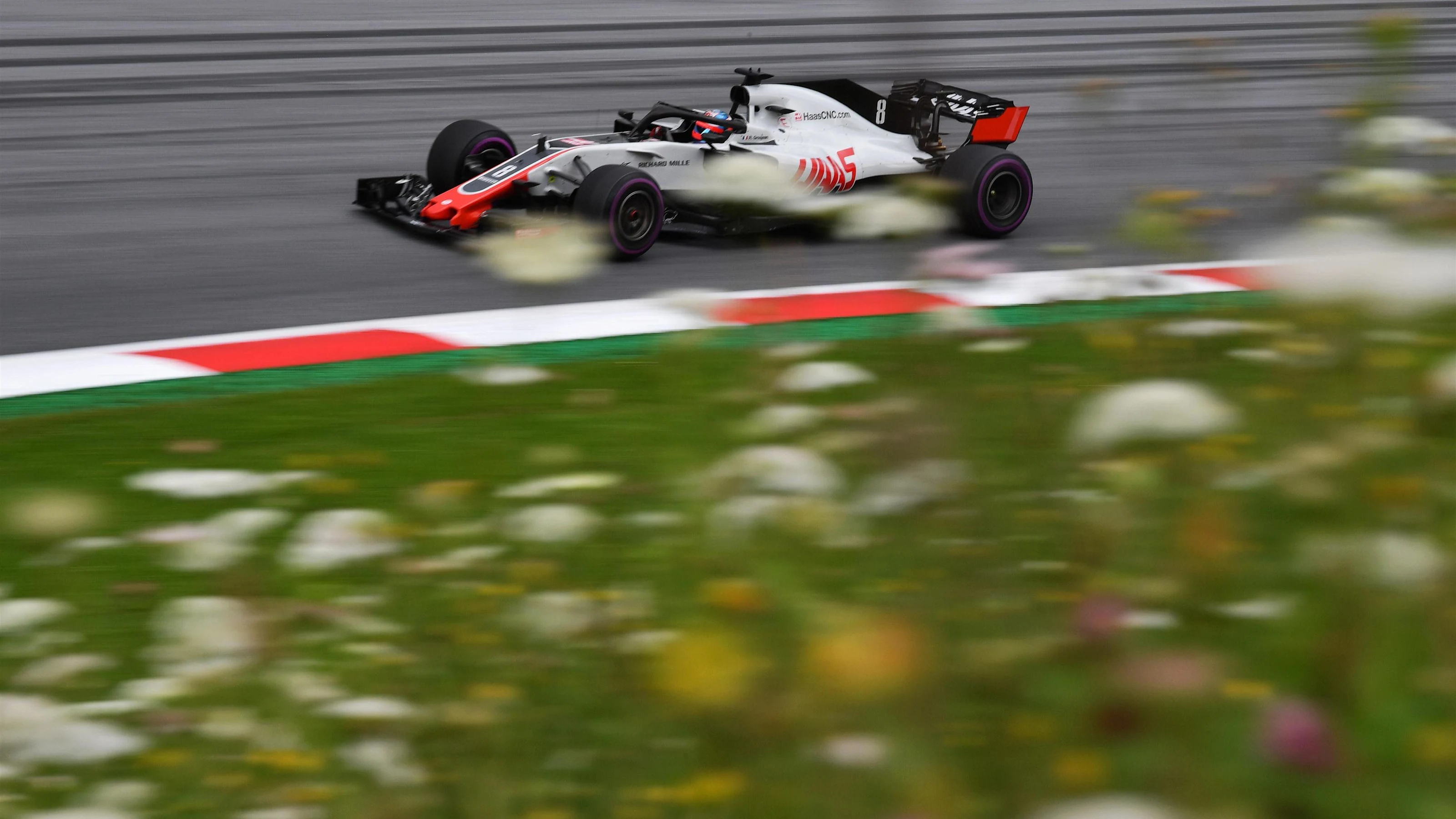 Romain Grosjean (FRA) Haas VF-18 at Formula One World Championship, Rd9, Austrian Grand Prix,