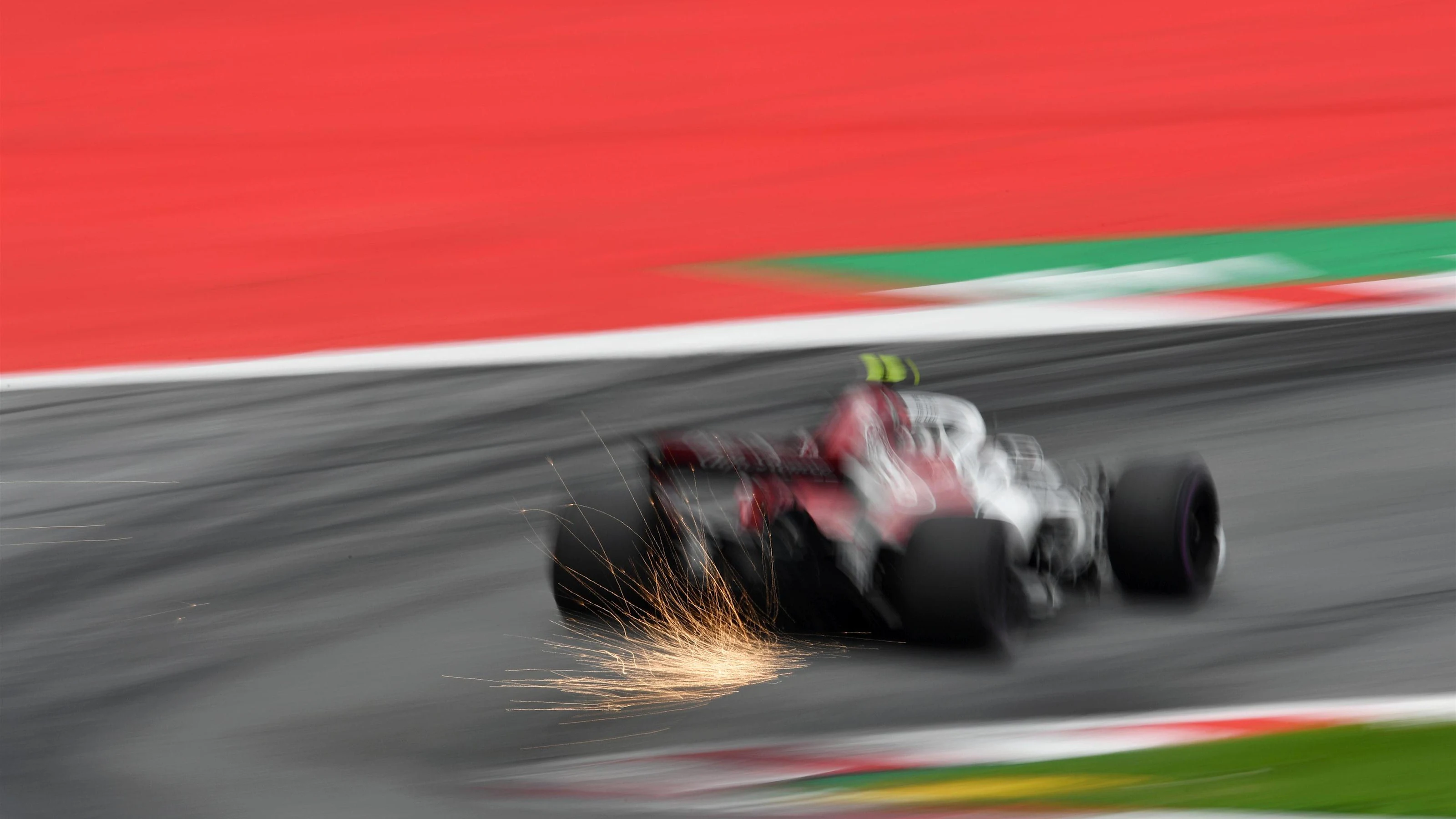 Charles Leclerc (MON) Alfa Romeo Sauber C37 sparks at Formula One World Championship, Rd9, Austrian