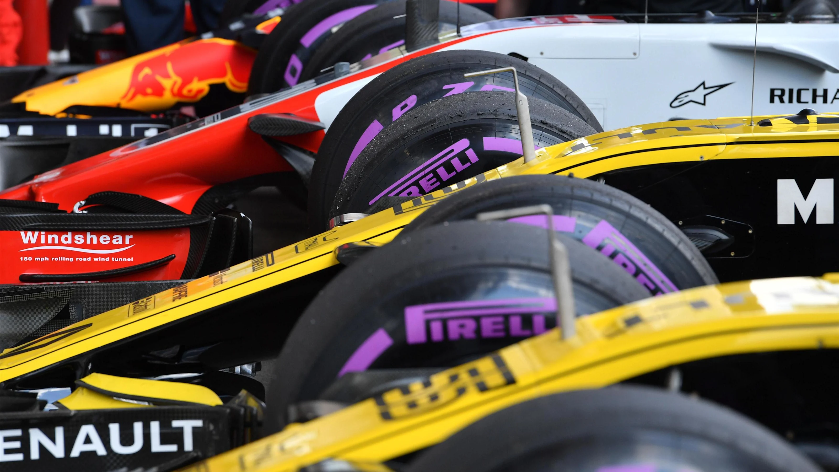 Cars in parc ferme at Formula One World Championship, Rd9, Austrian Grand Prix, Qualifying,