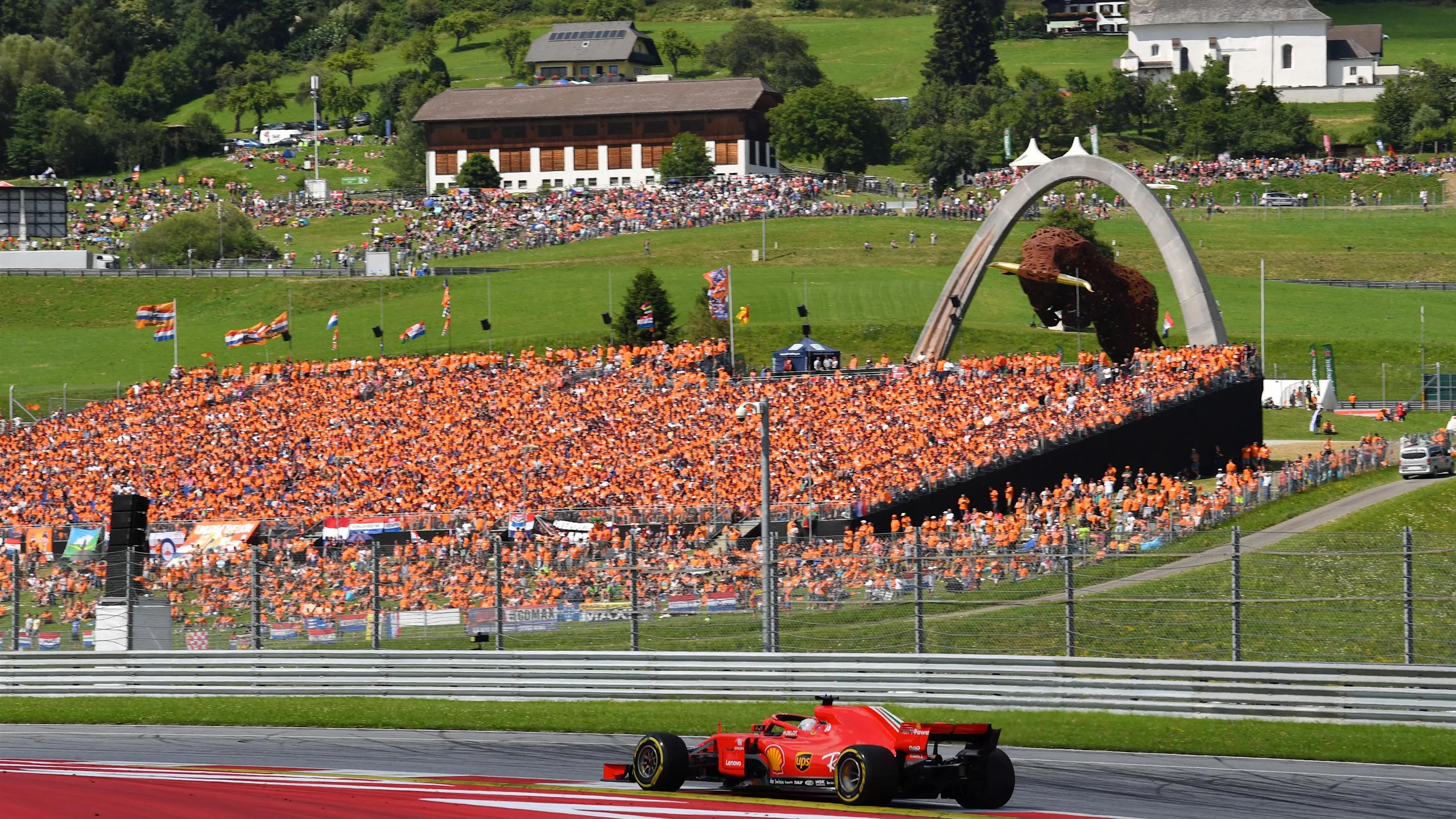 Sebastian Vettel (GER) Ferrari SF-71H at Formula One World Championship, Rd9, Austrian Grand Prix,