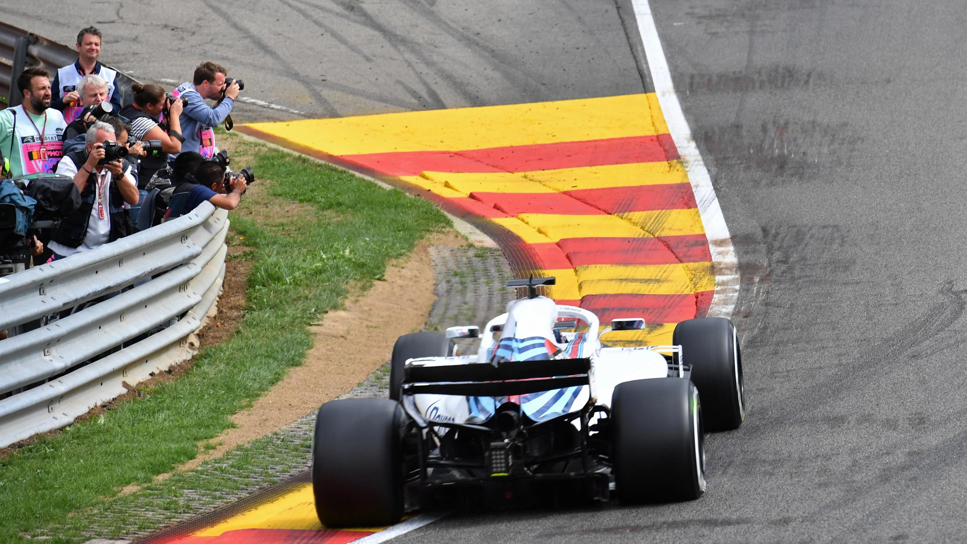 Lance Stroll, Williams FW41 at Formula One World Championship, Rd13, Belgian Grand Prix, Practice,
