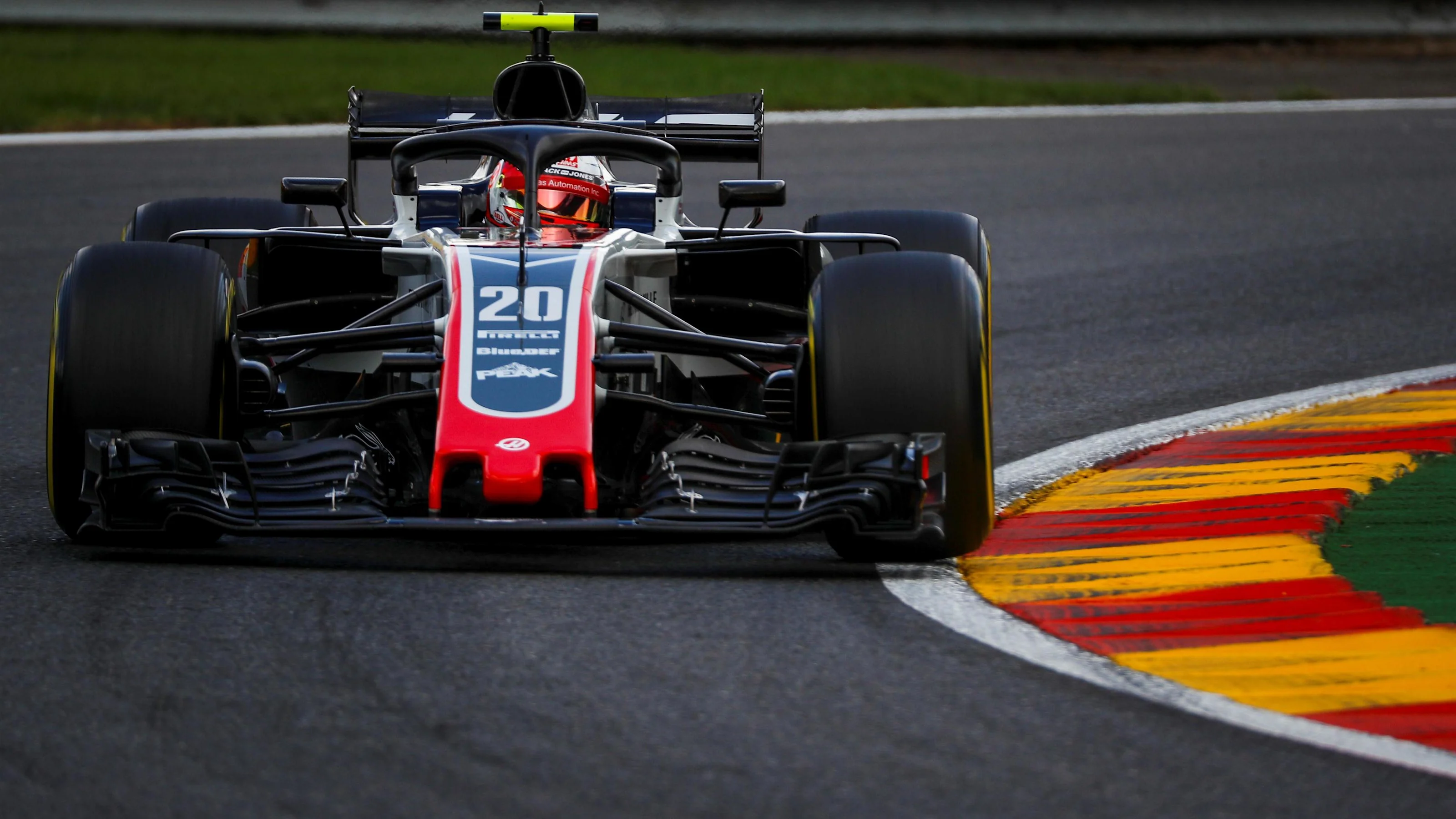 Kevin Magnussen, Haas F1 Team VF-18 at Formula One World Championship, Rd13, Belgian Grand Prix,