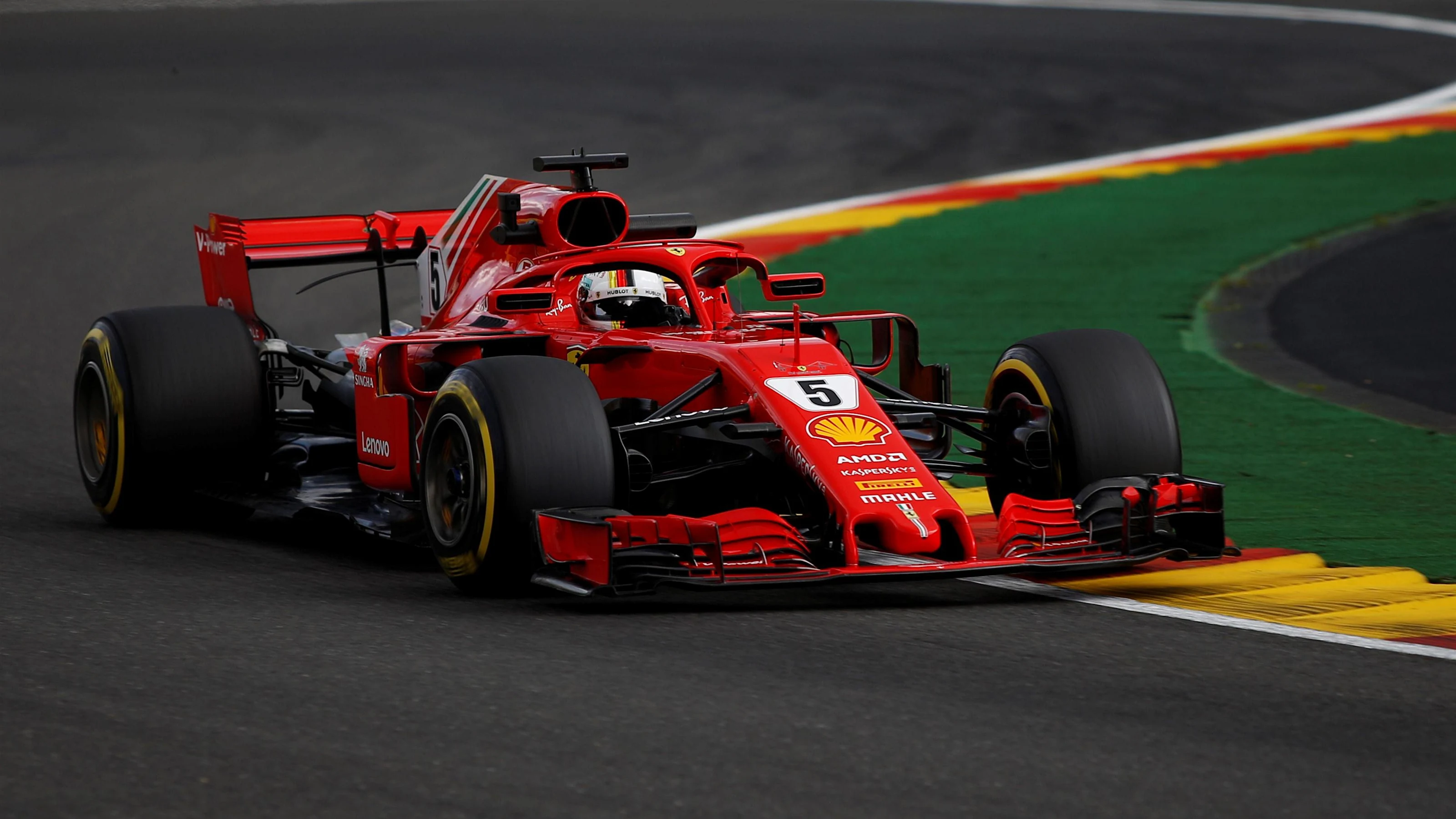 Sebastian Vettel, Ferrari SF71H at Formula One World Championship, Rd13, Belgian Grand Prix,