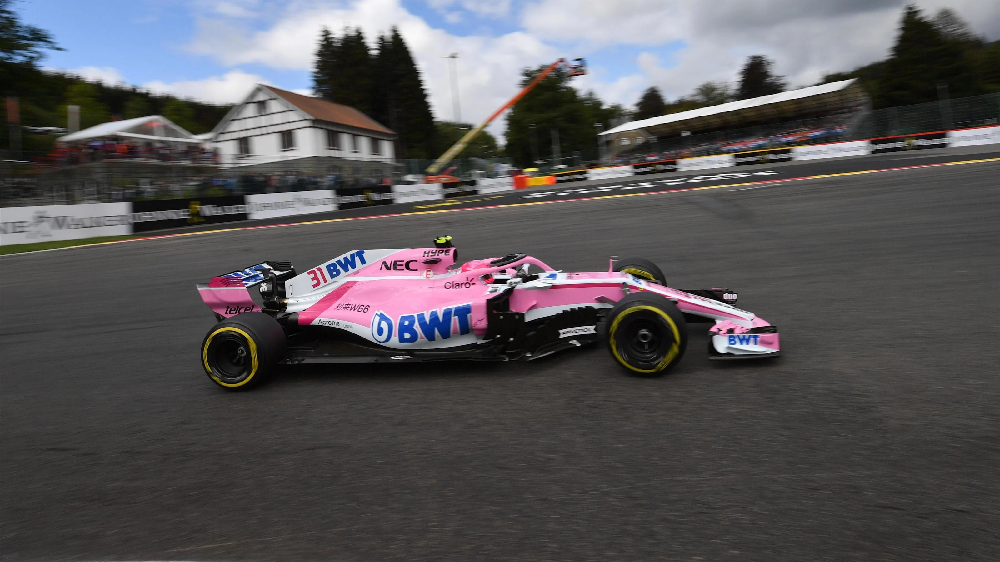 Esteban Ocon, Racing Point Force India VJM11 at Formula One World Championship, Rd13, Belgian Grand