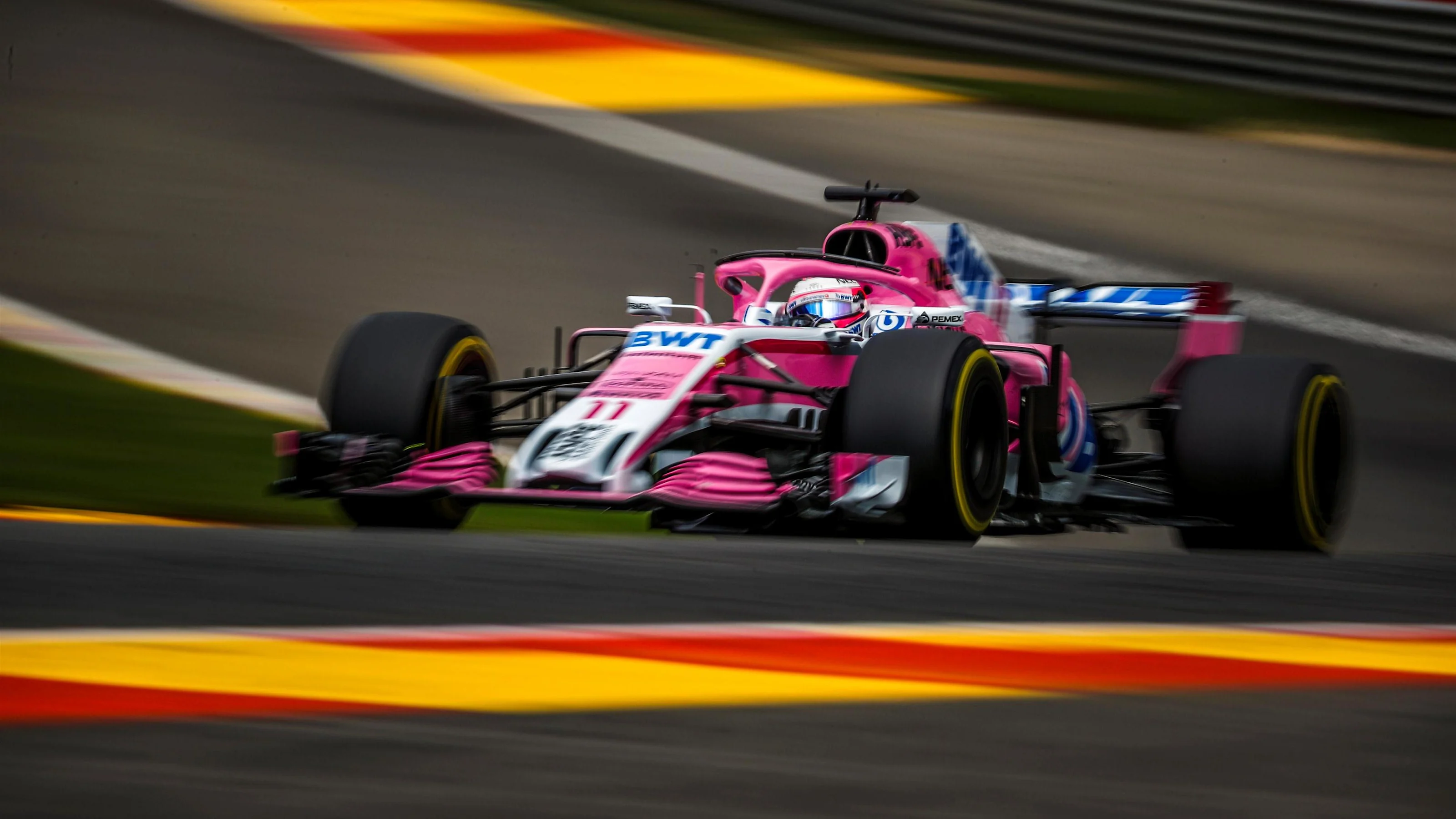 Sergio Perez, Racing Point Force India VJM11 at Formula One World Championship, Rd13, Belgian Grand