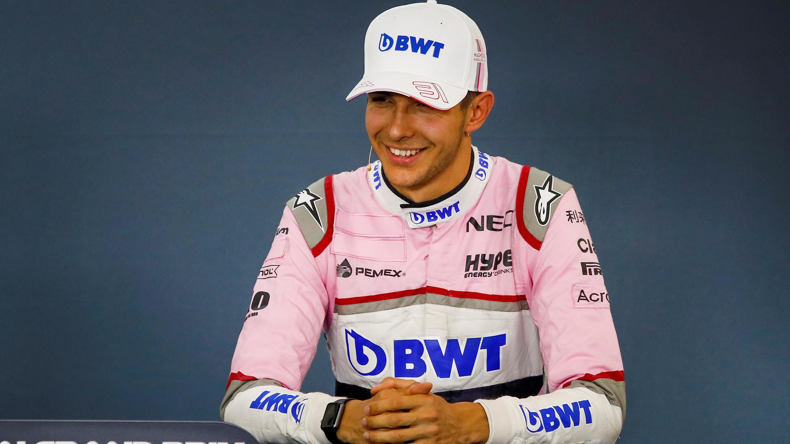Esteban Ocon, Racing Point Force India F1 Team in press conference at Formula One World