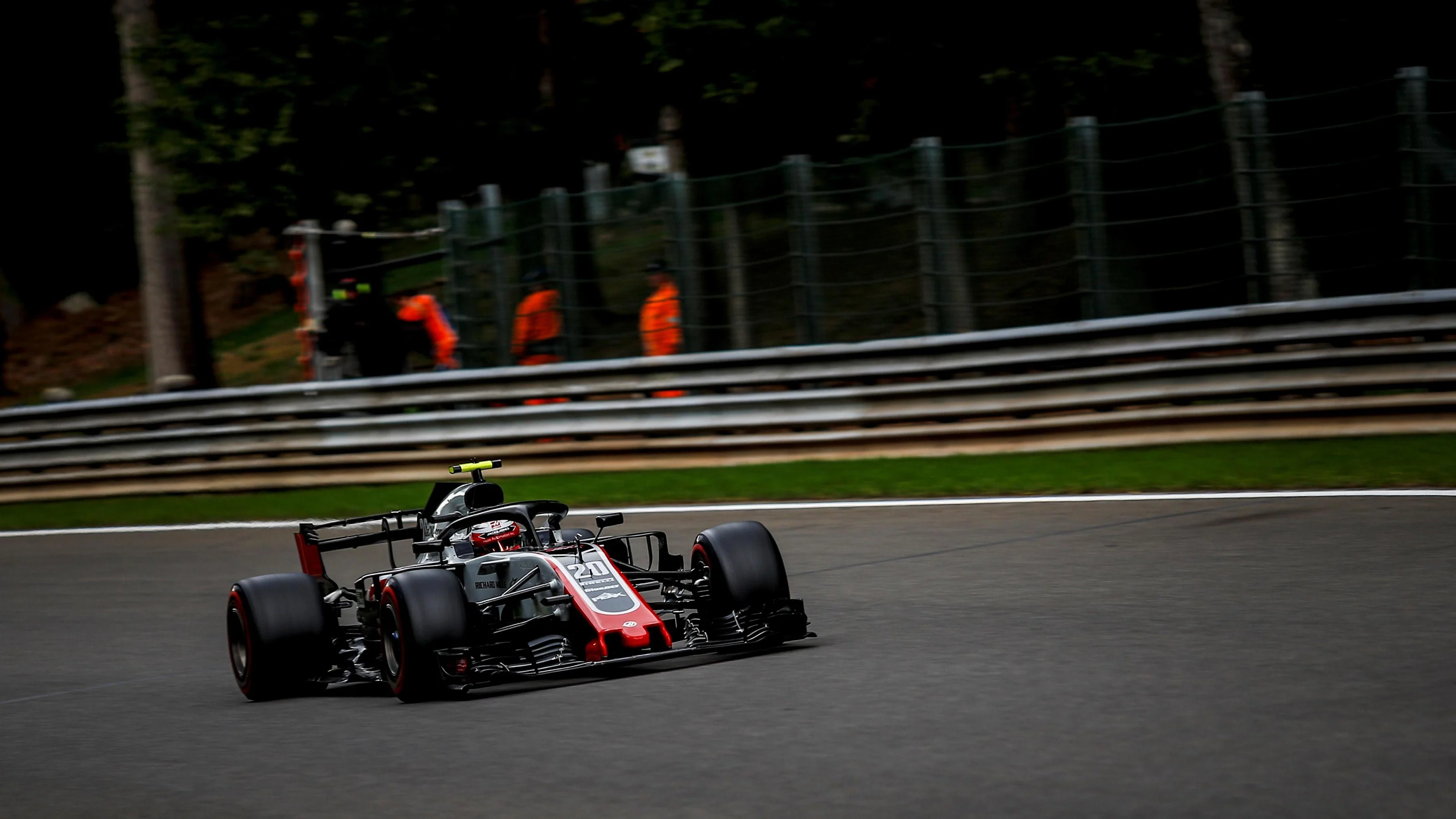 Kevin Magnussen, Haas F1 Team VF-18 at Formula One World Championship, Rd13, Belgian Grand Prix,