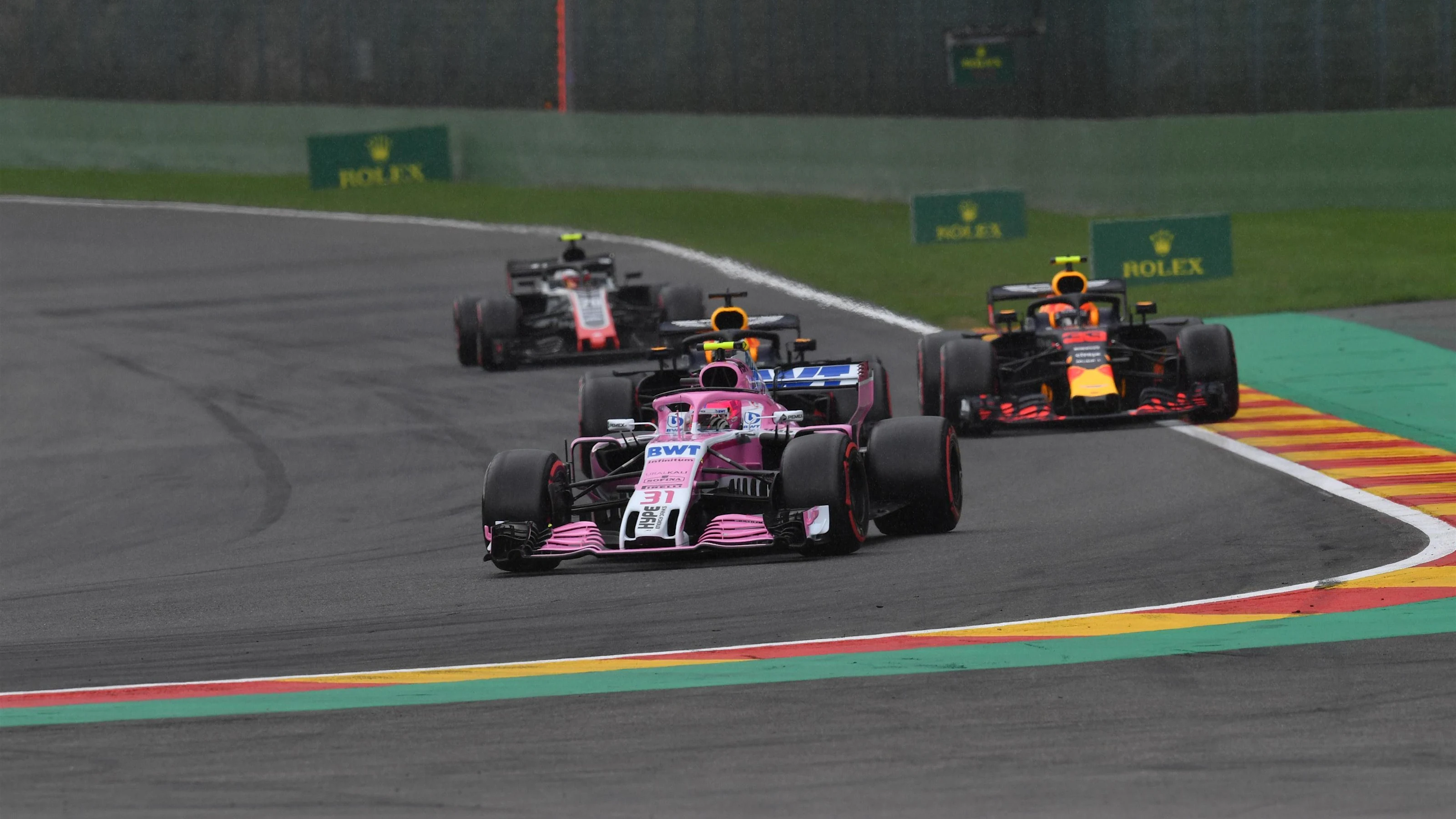 Esteban Ocon, Racing Point Force India VJM11 at Formula One World Championship, Rd13, Belgian Grand