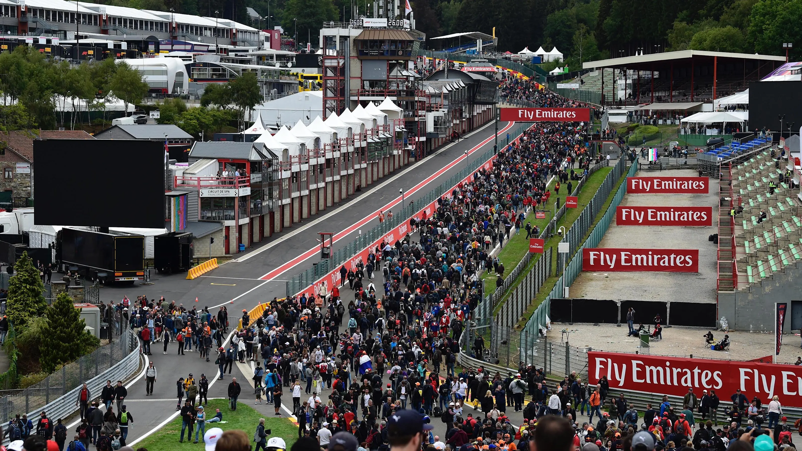 Fans on track at Formula One World Championship, Rd13, Belgian Grand Prix, Race, Spa Francorchamps,