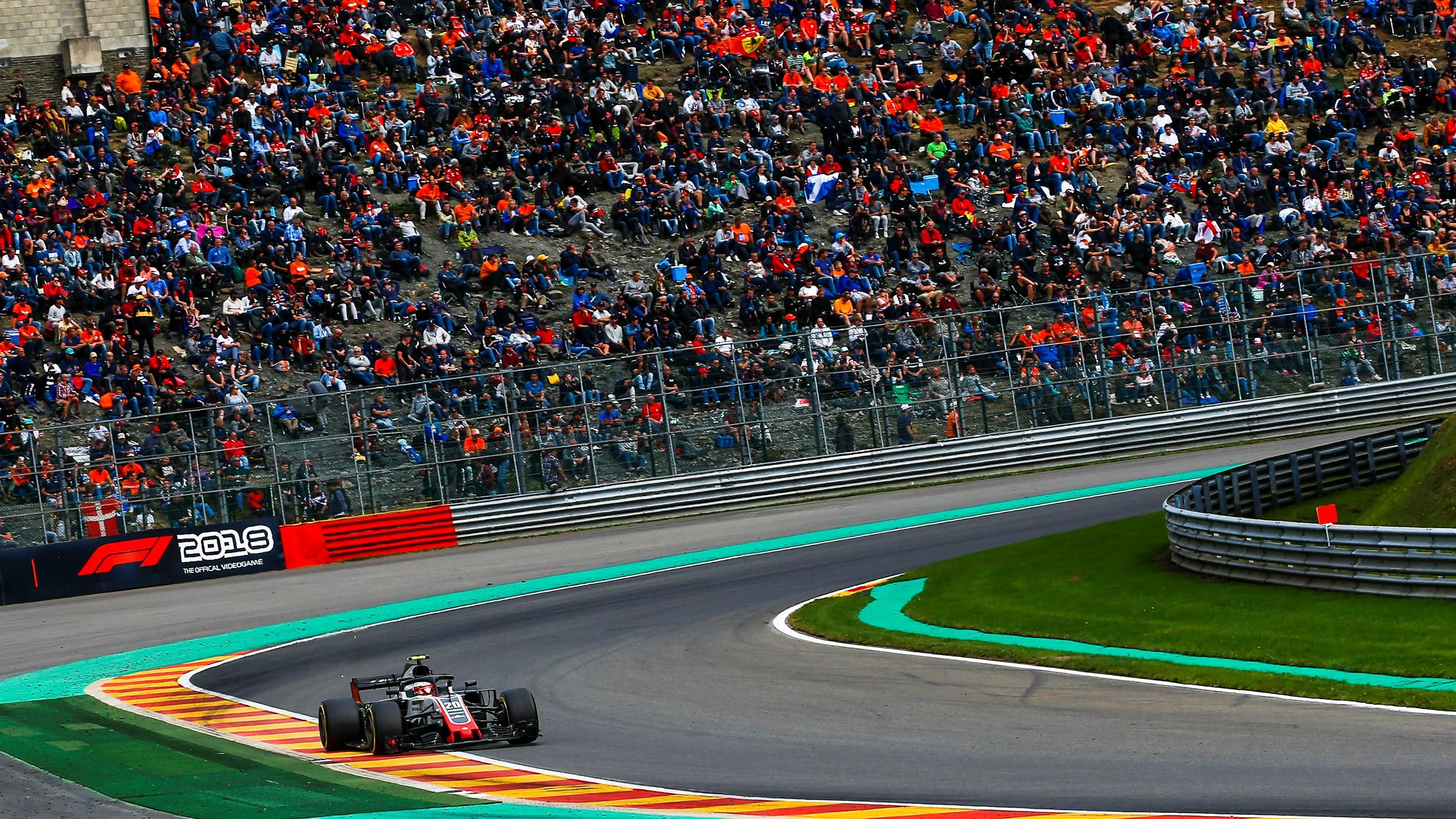 Kevin Magnussen, Haas F1 Team VF-18 at Formula One World Championship, Rd13, Belgian Grand Prix,