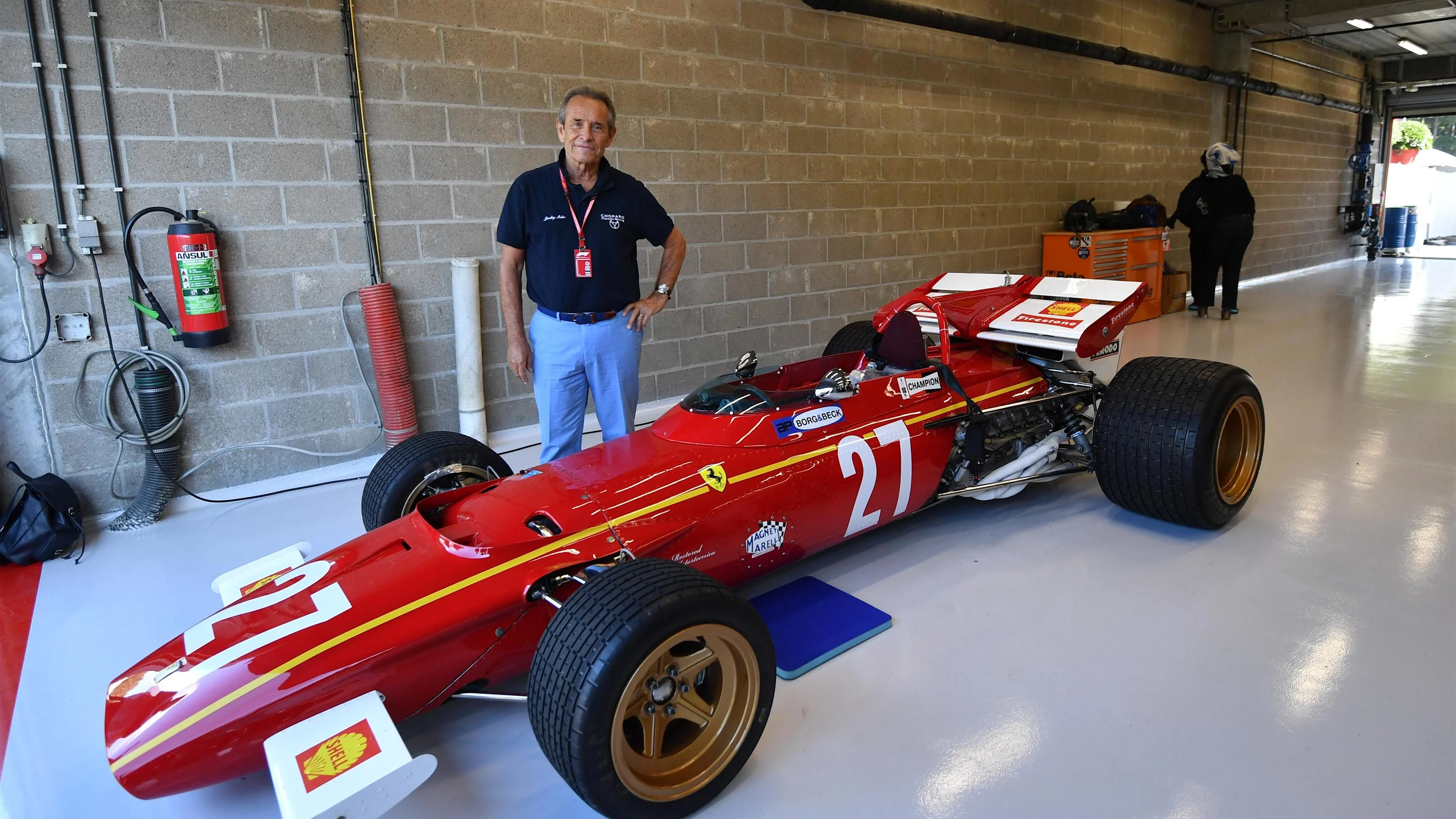 Jacky Ickx with Ferrari Ferrari 312B at Formula One World Championship, Rd13, Belgian Grand Prix,