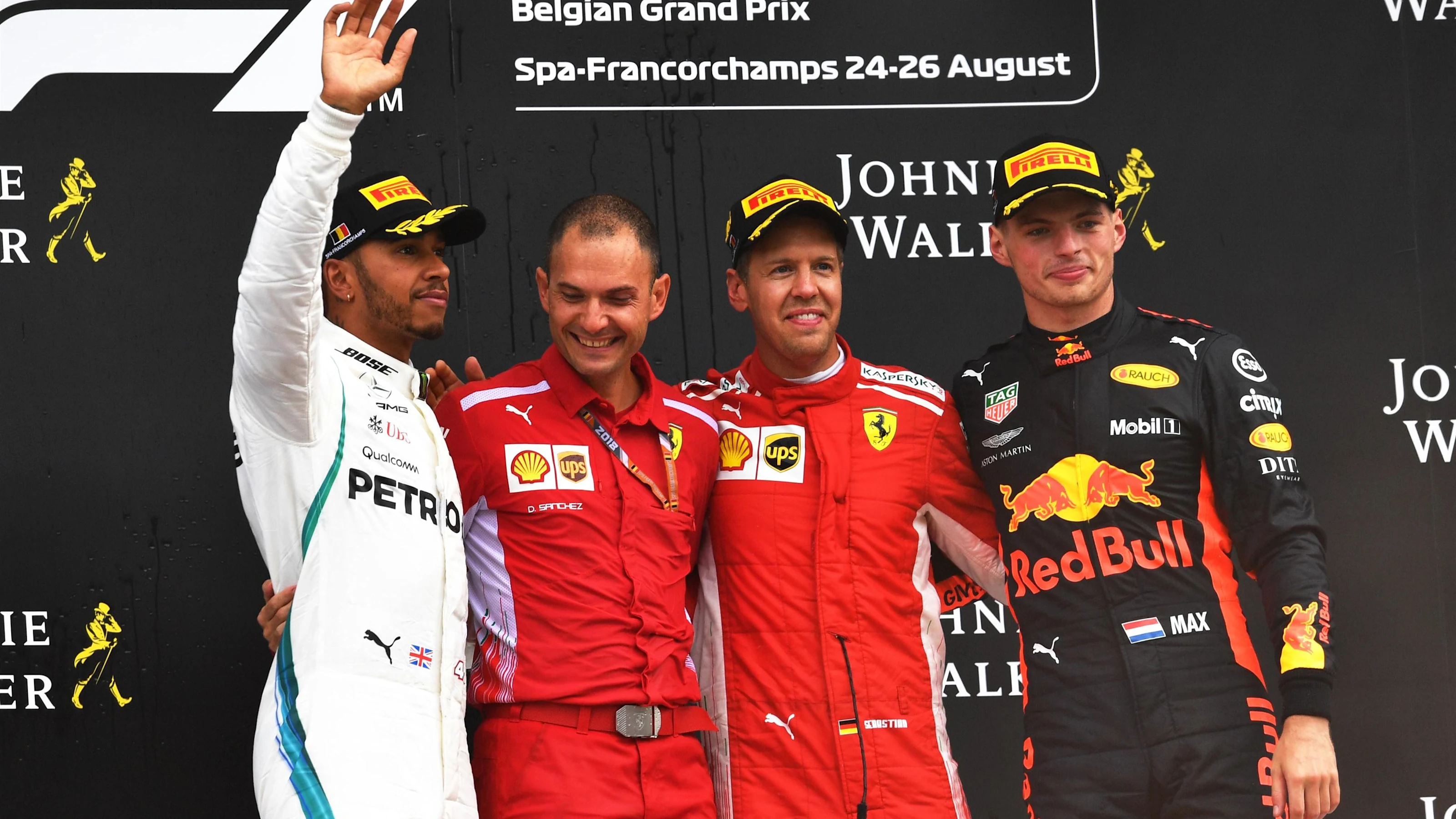 Lewis Hamilton, David Sanchez, Ferrari, Mercedes AMG F1, Sebastian Vettel, Ferrari and Max