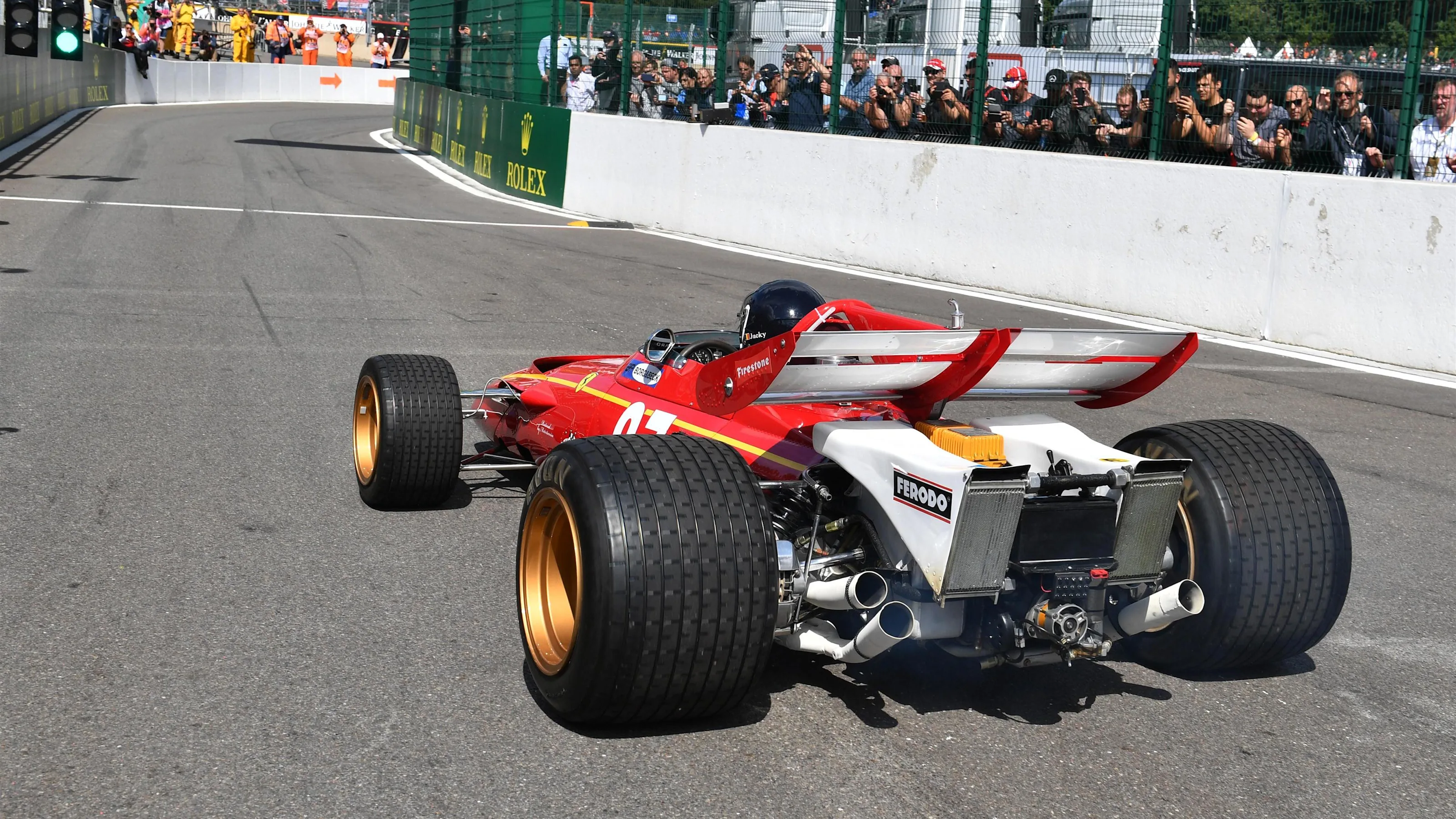 Jacky Ickx, Ferrari 312B at Formula One World Championship, Rd13, Belgian Grand Prix, Race, Spa