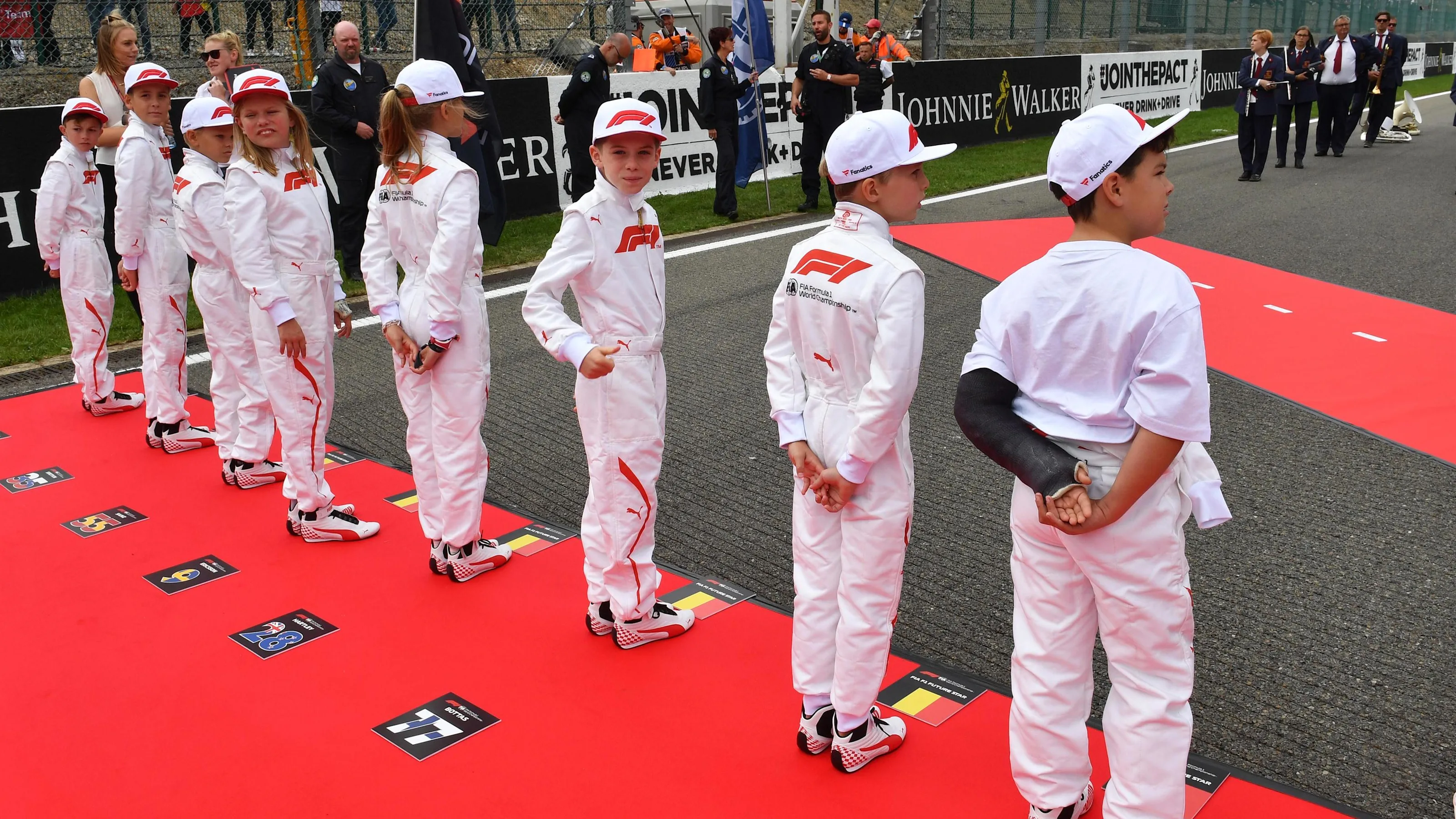 Grid kids at Formula One World Championship, Rd13, Belgian Grand Prix, Race, Spa Francorchamps,