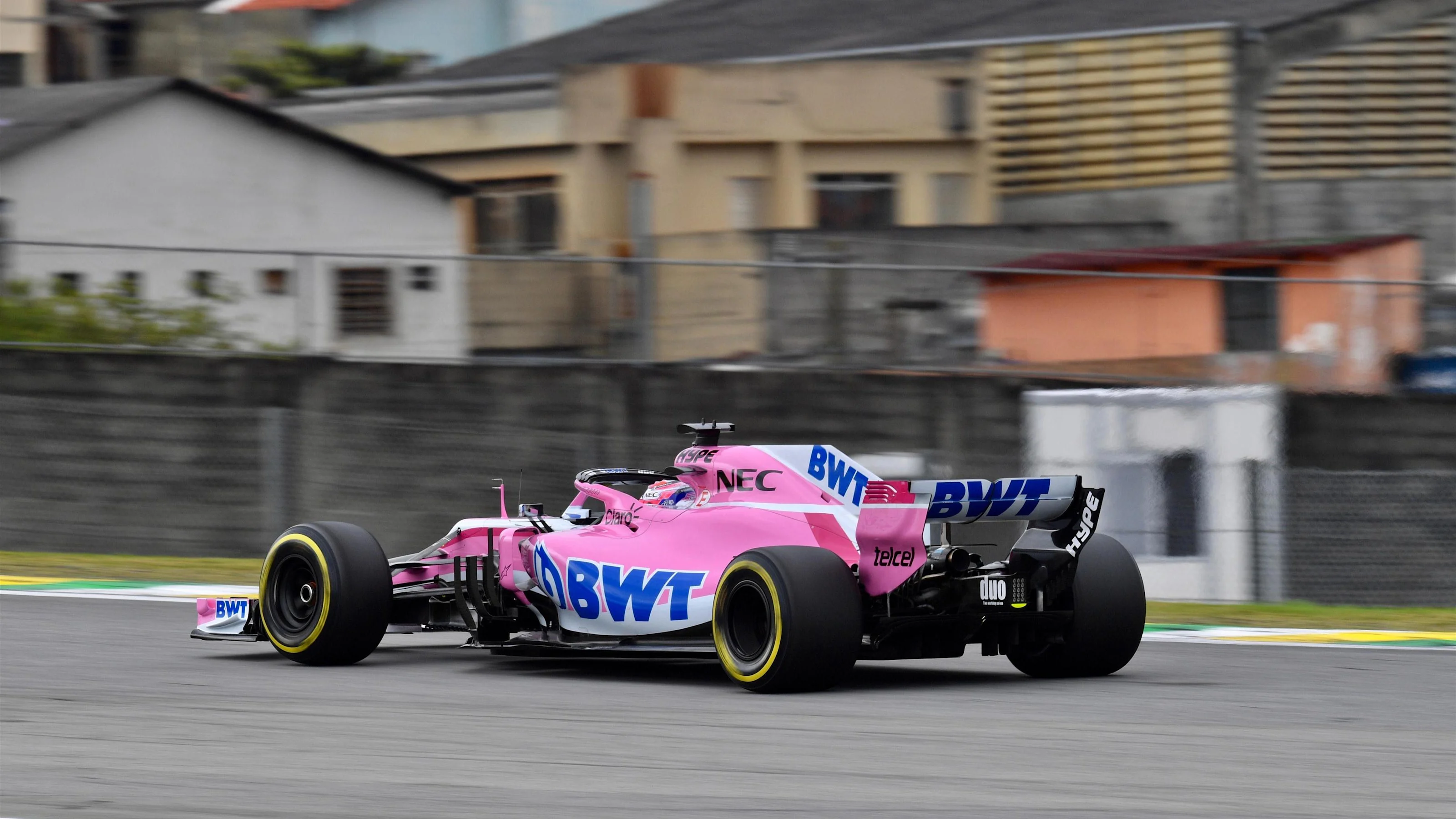 Sergio Perez, Racing Point Force India VJM11 at Formula One World Championship, Rd20, Brazilian