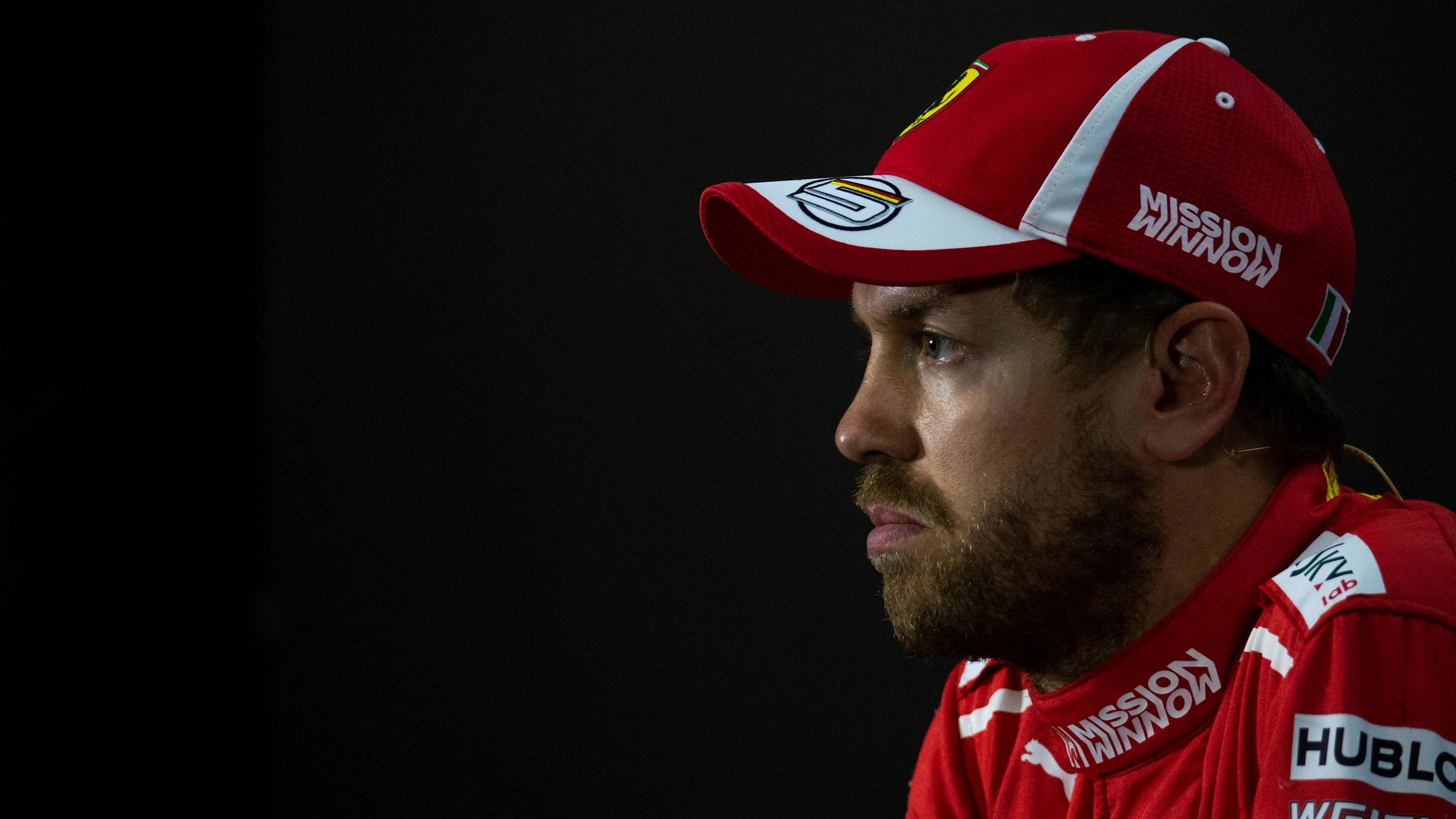 Sebastian Vettel, Ferrari in the press conference at Formula One World Championship, Rd20,