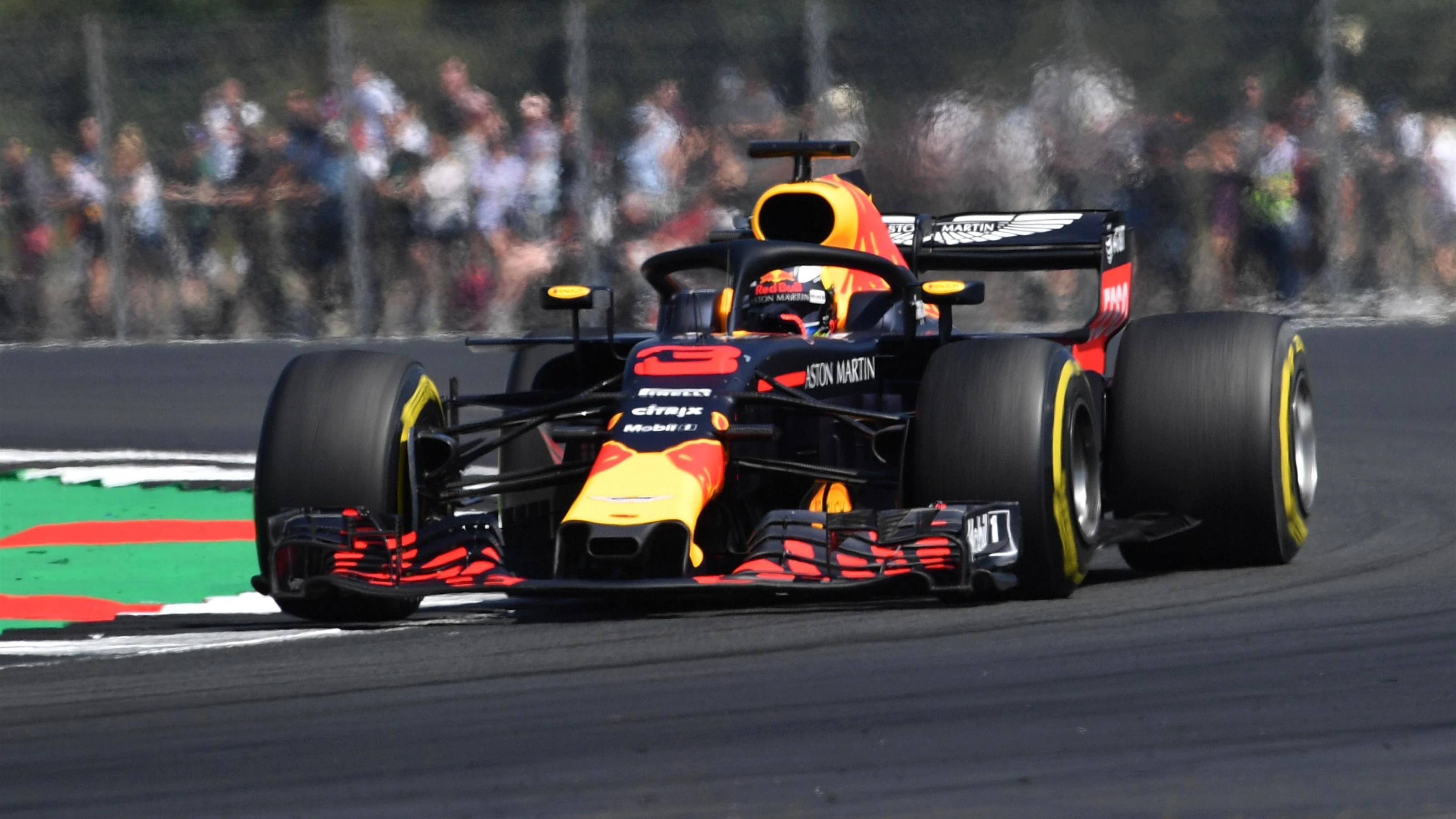 Daniel Ricciardo (AUS) Red Bull Racing RB14 at Formula One World Championship, Rd10, British Grand
