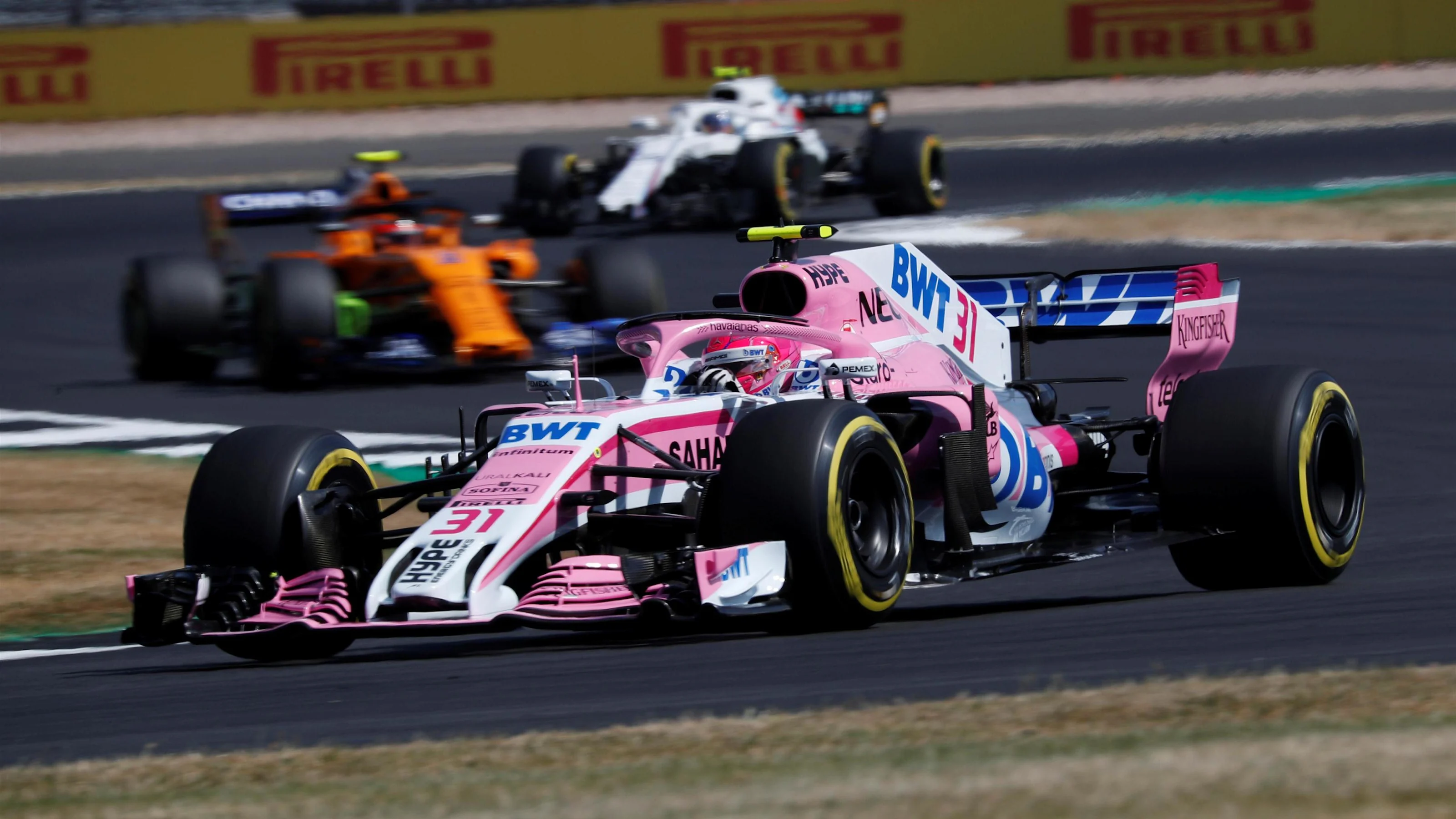 Esteban Ocon (FRA) Force India VJM11 at Formula One World Championship, Rd10, British Grand Prix,