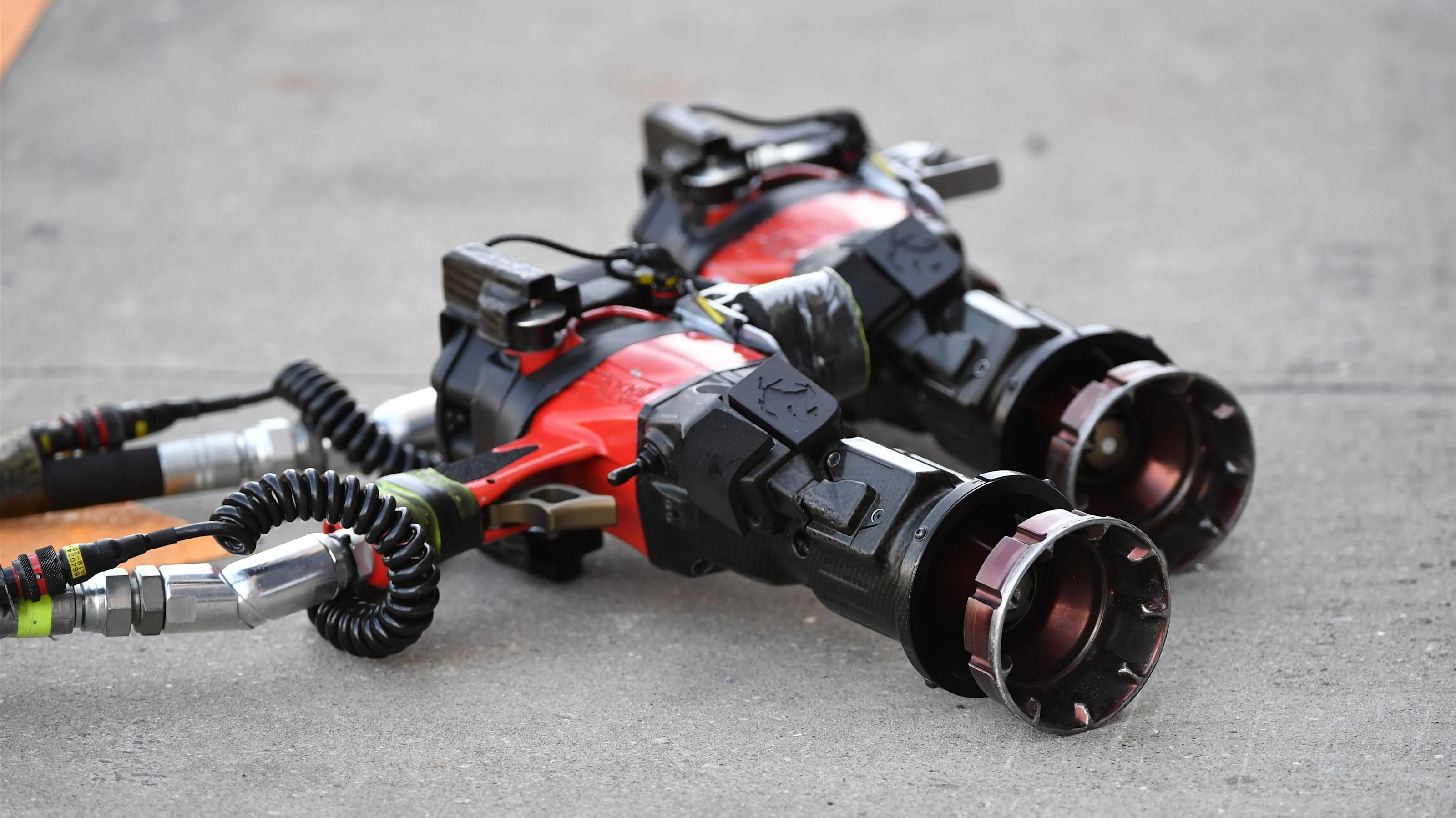 Wheel guns at Formula One World Championship, Rd10, British Grand Prix, Practice, Silverstone,