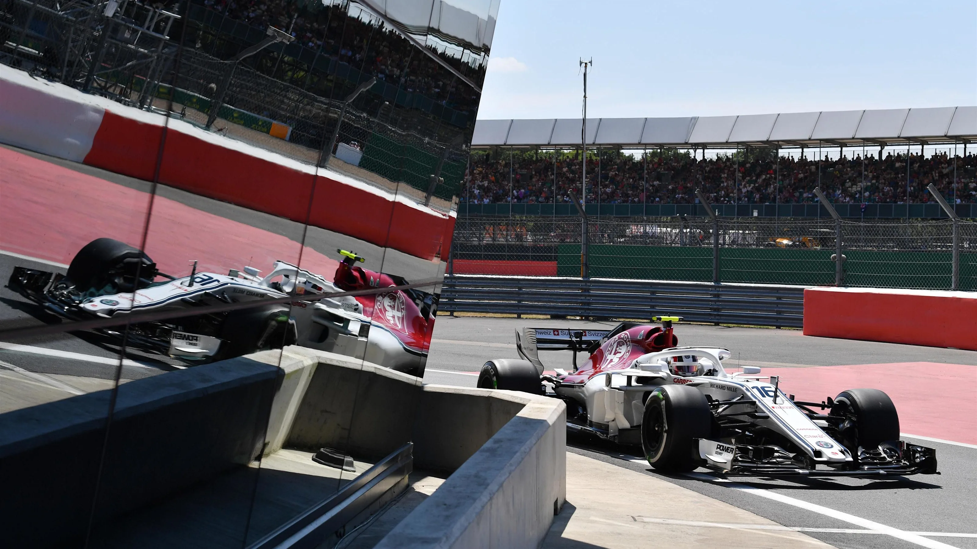 Charles Leclerc (MON) Alfa Romeo Sauber C37 at Formula One World Championship, Rd10, British Grand