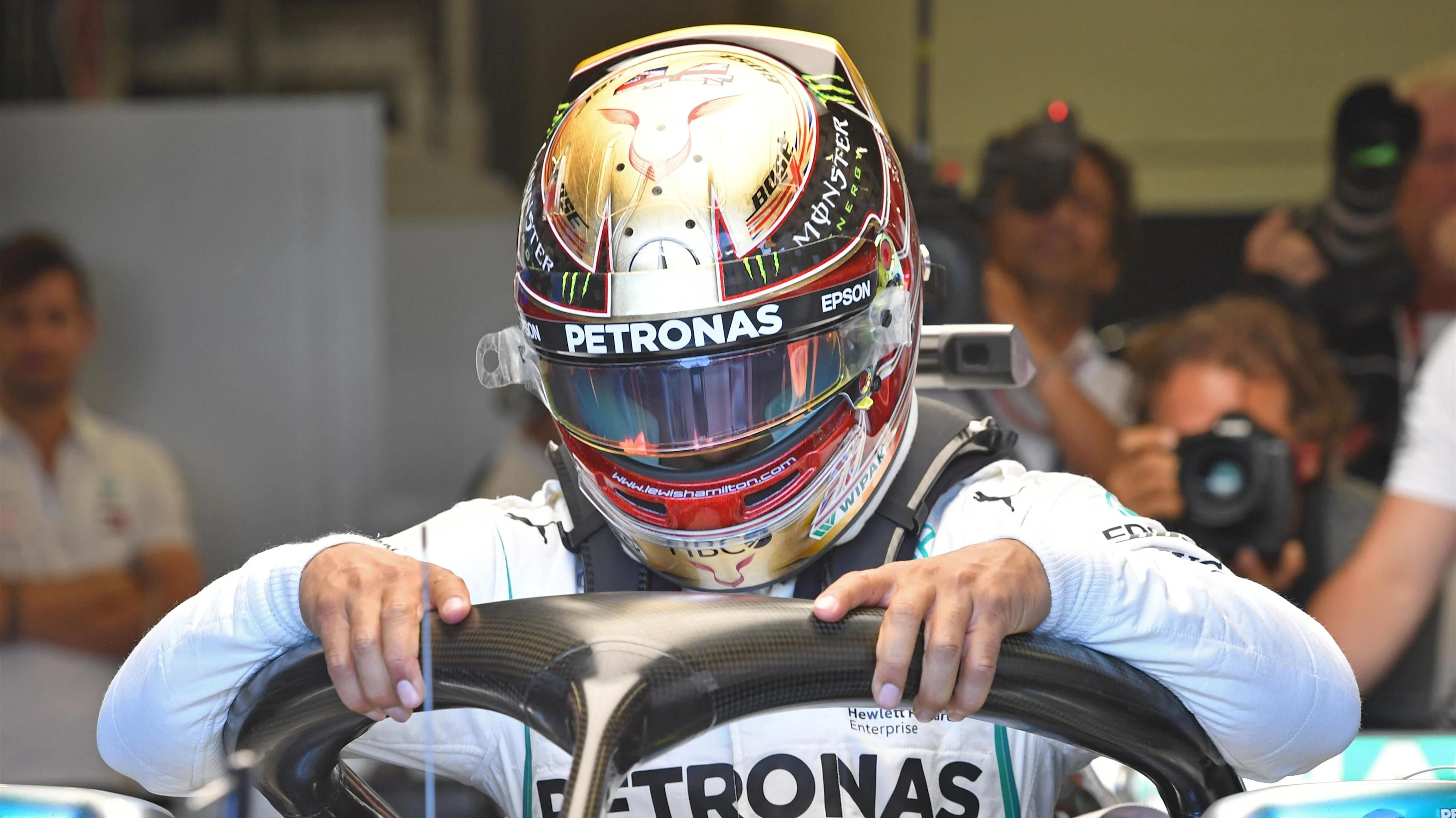 Lewis Hamilton (GBR) Mercedes-AMG F1 W09 EQ Power+ at Formula One World Championship, Rd10, British
